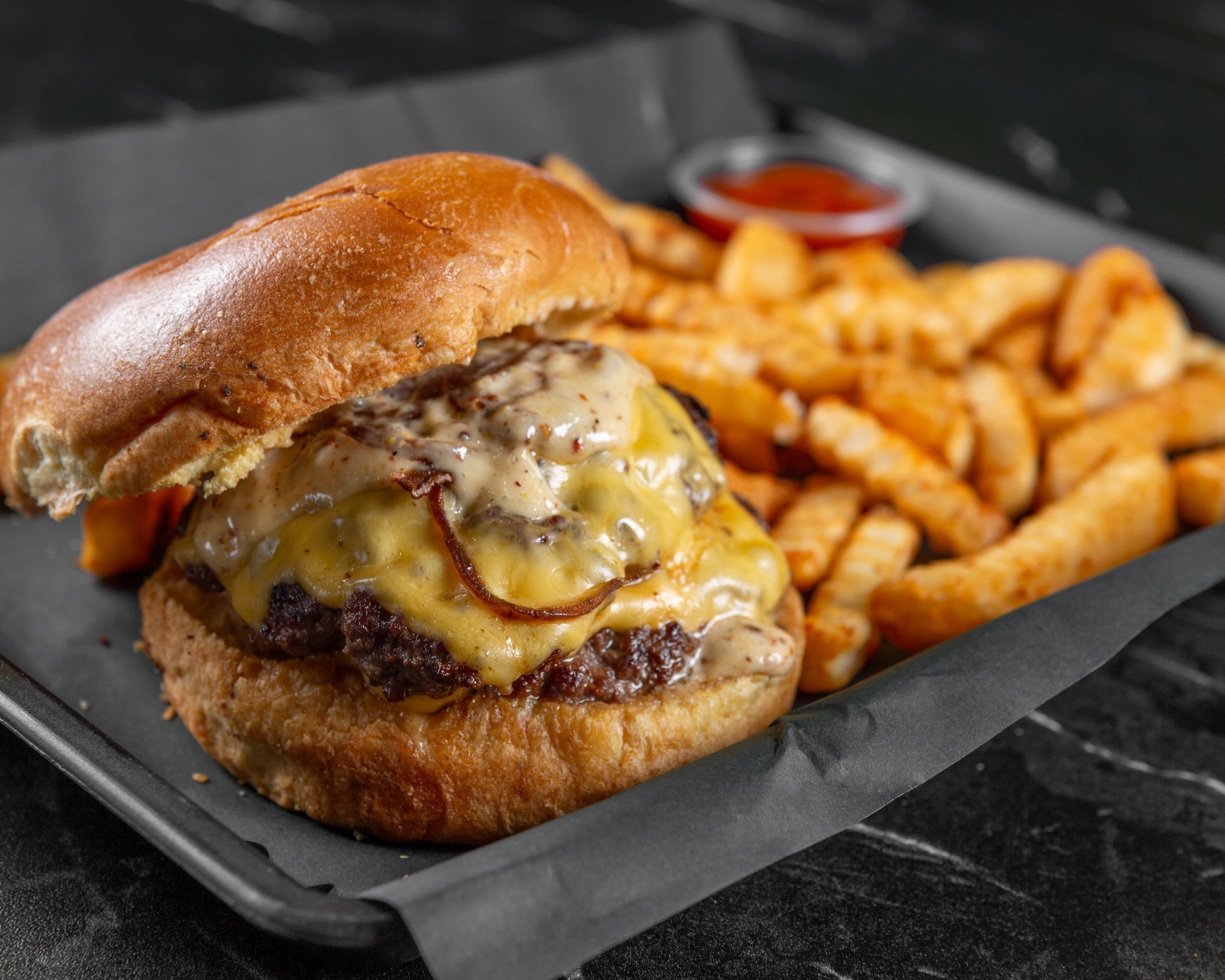 Smash Burger with Fries
