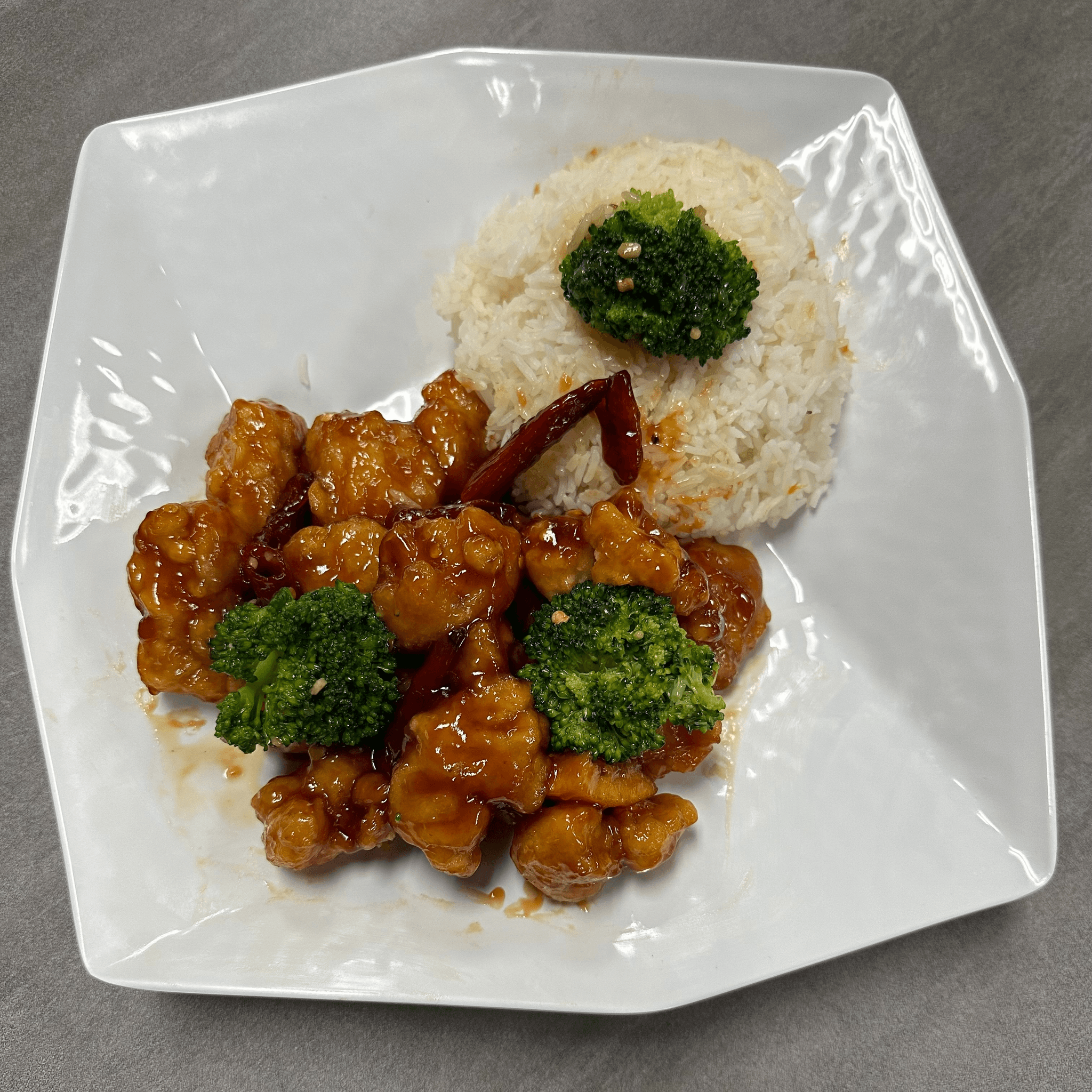 Orange Chicken over rice