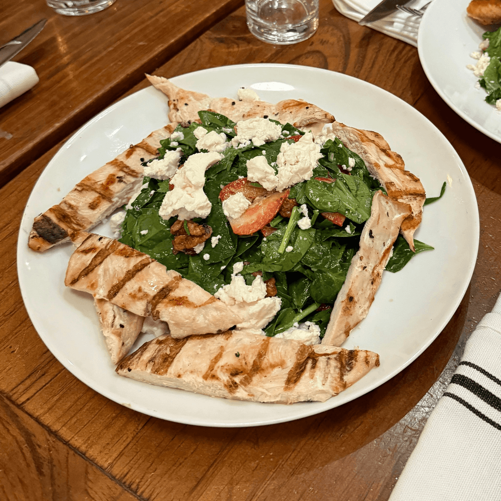 Grilled Chicken Spinach Salad