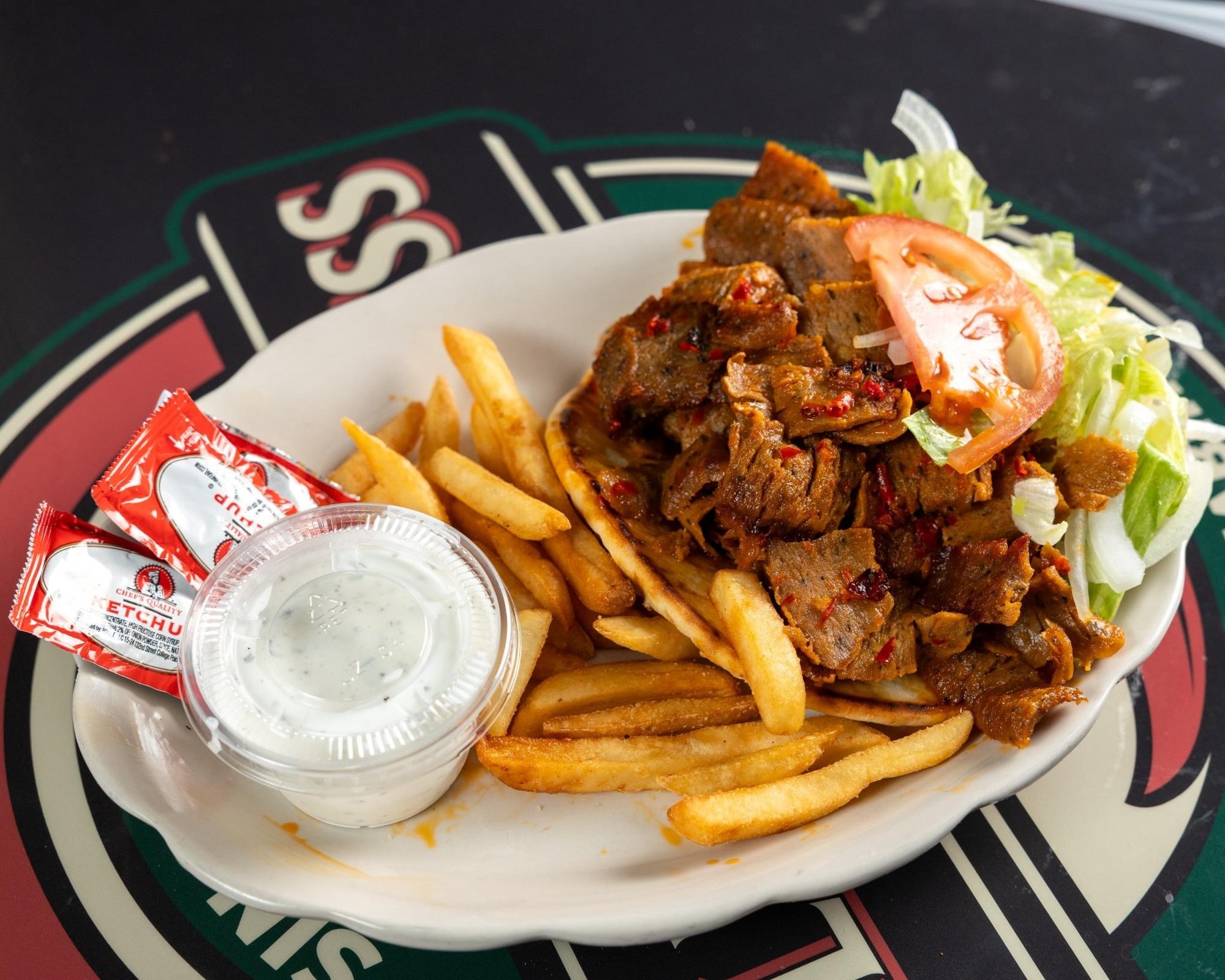 Gyros (Spicy) on Pita