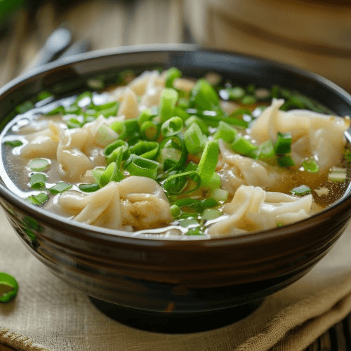 Shrimp Wonton Yellow Noodle Soup