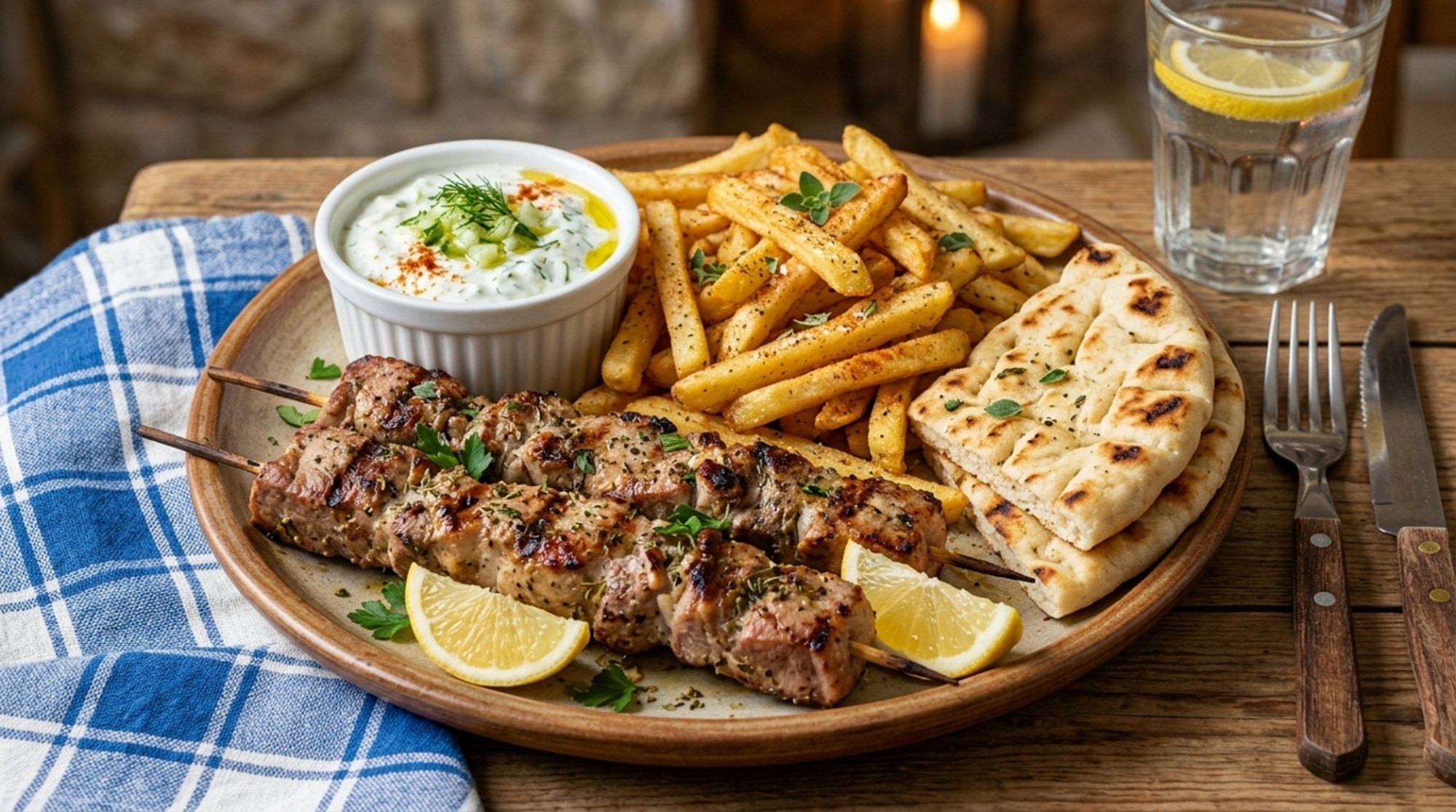 PORK SOUVLAKI ENTREE