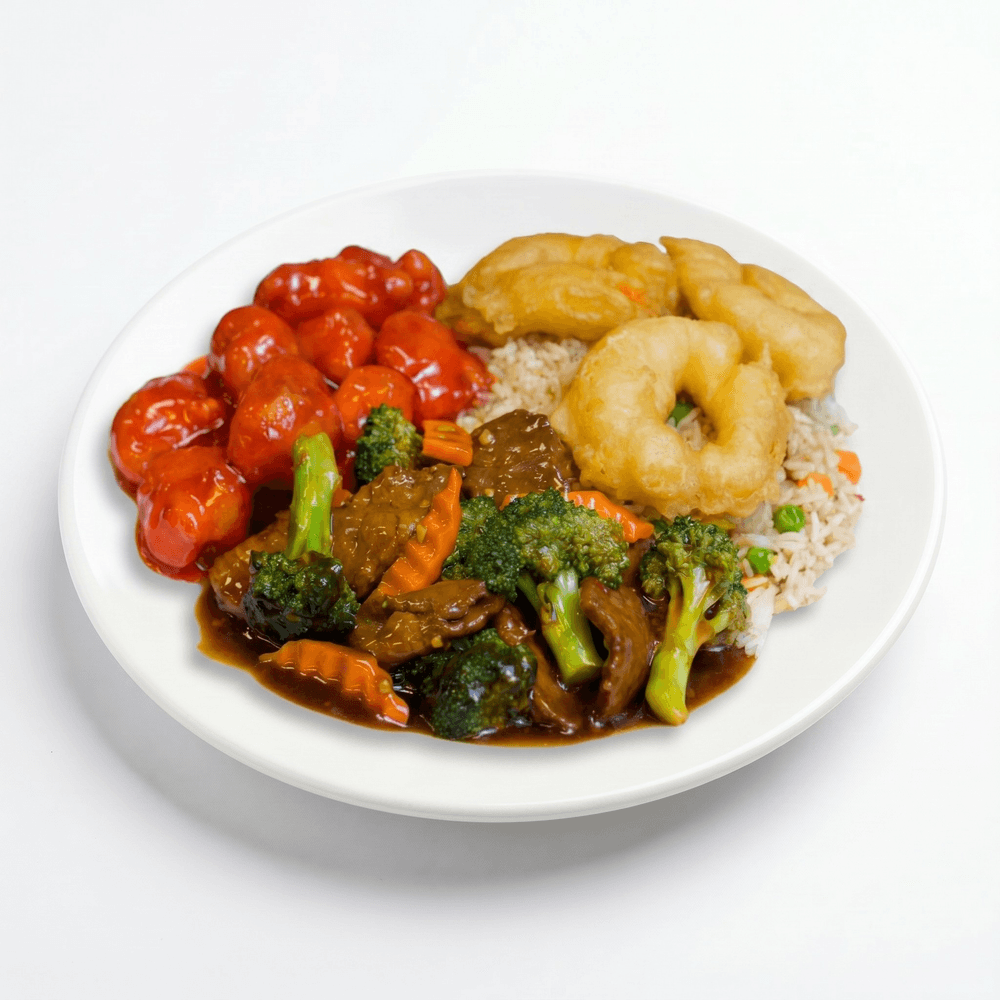 C10. Broccoli Beef & Sweet & Sour Pork / 芥兰牛, 甜酸肉 (套餐)