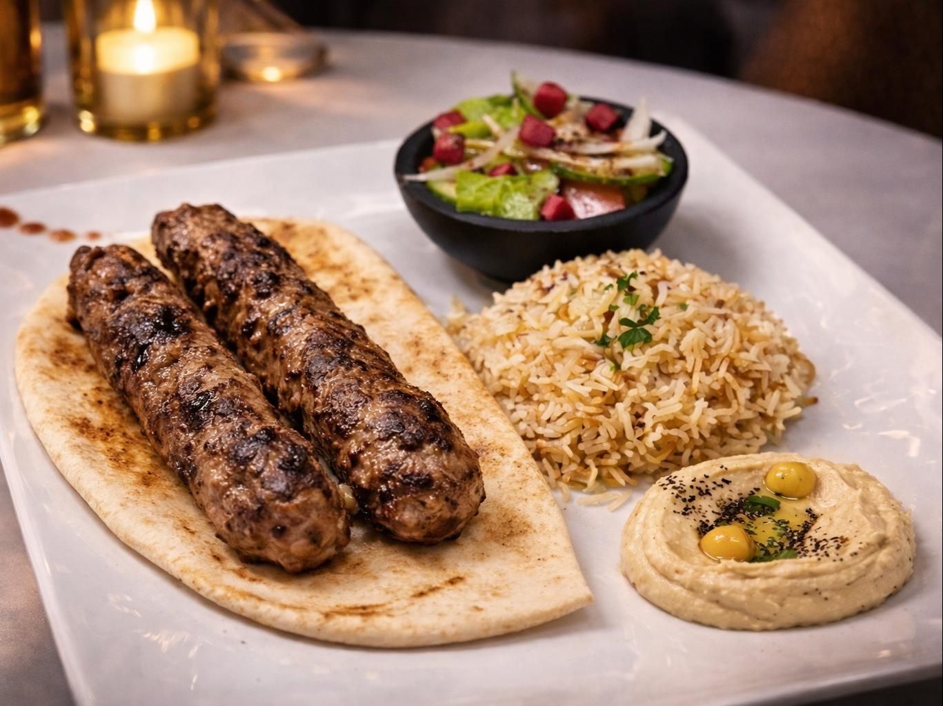 Kafta Kabab Plate
