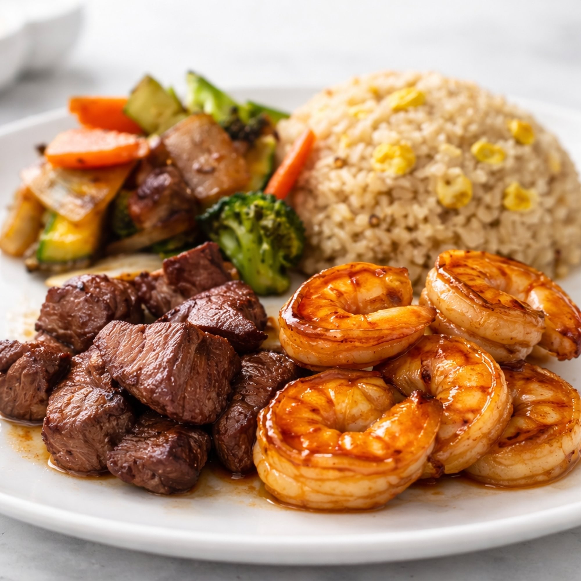 Hibachi Shrimp & Filet Mignon