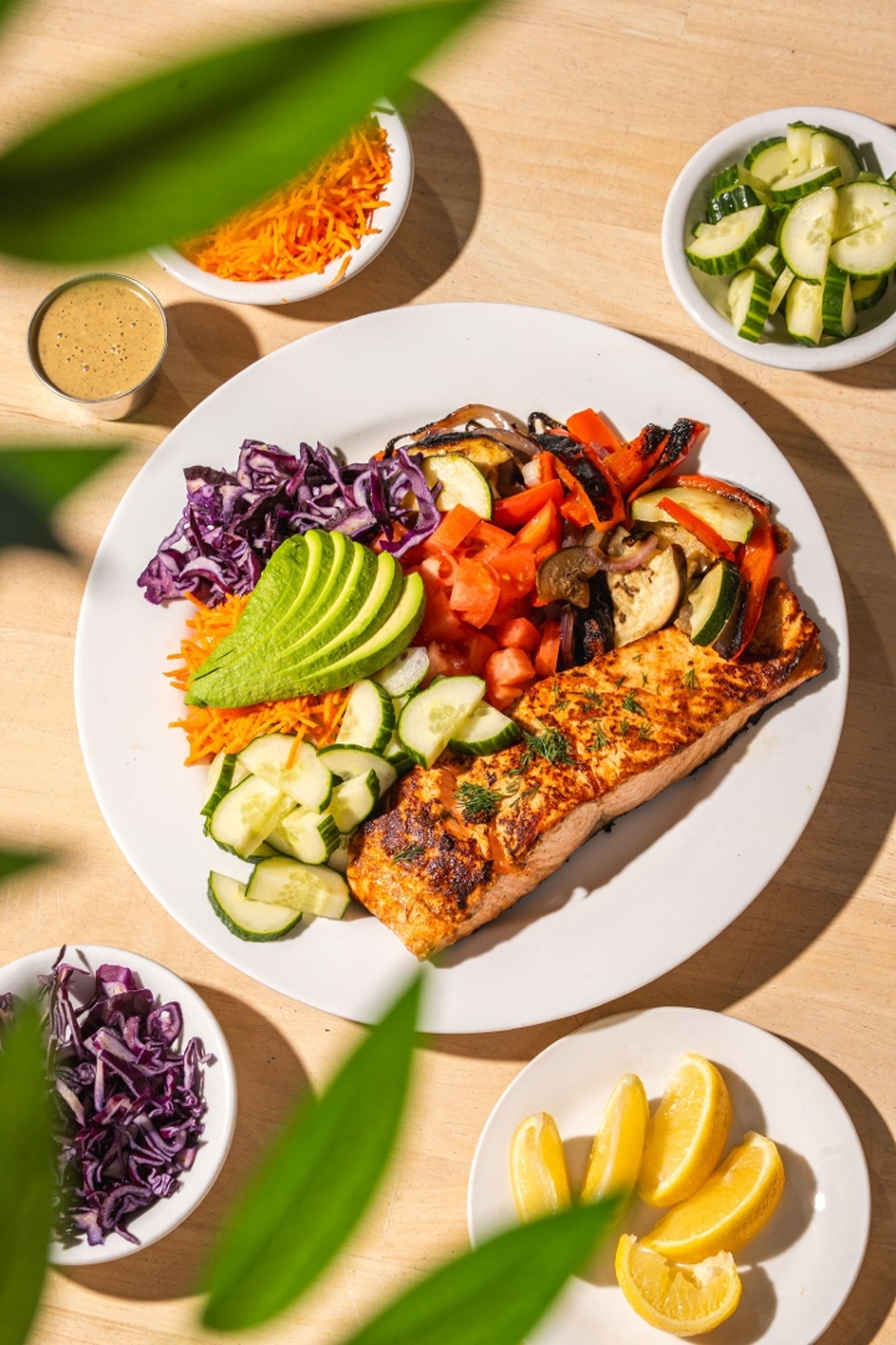 Grilled wild salmon Platter