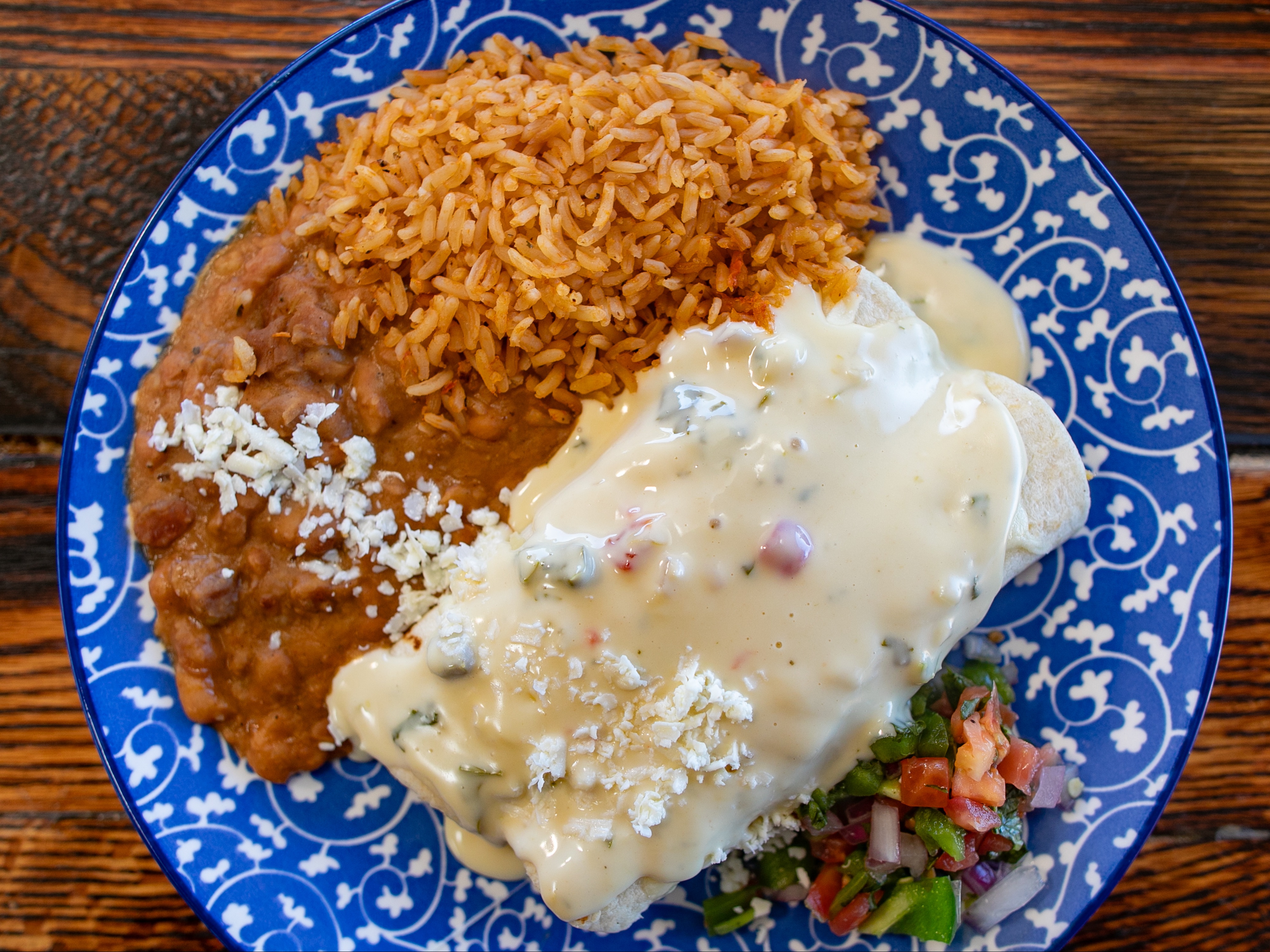 2 Chicken Enchiladas & Hacienda Taco