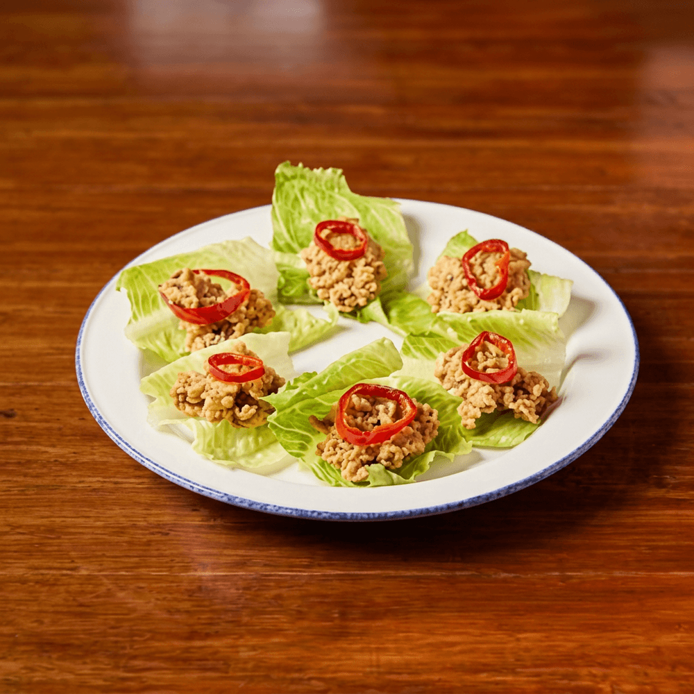 Fried Oyster Lettuce Wraps