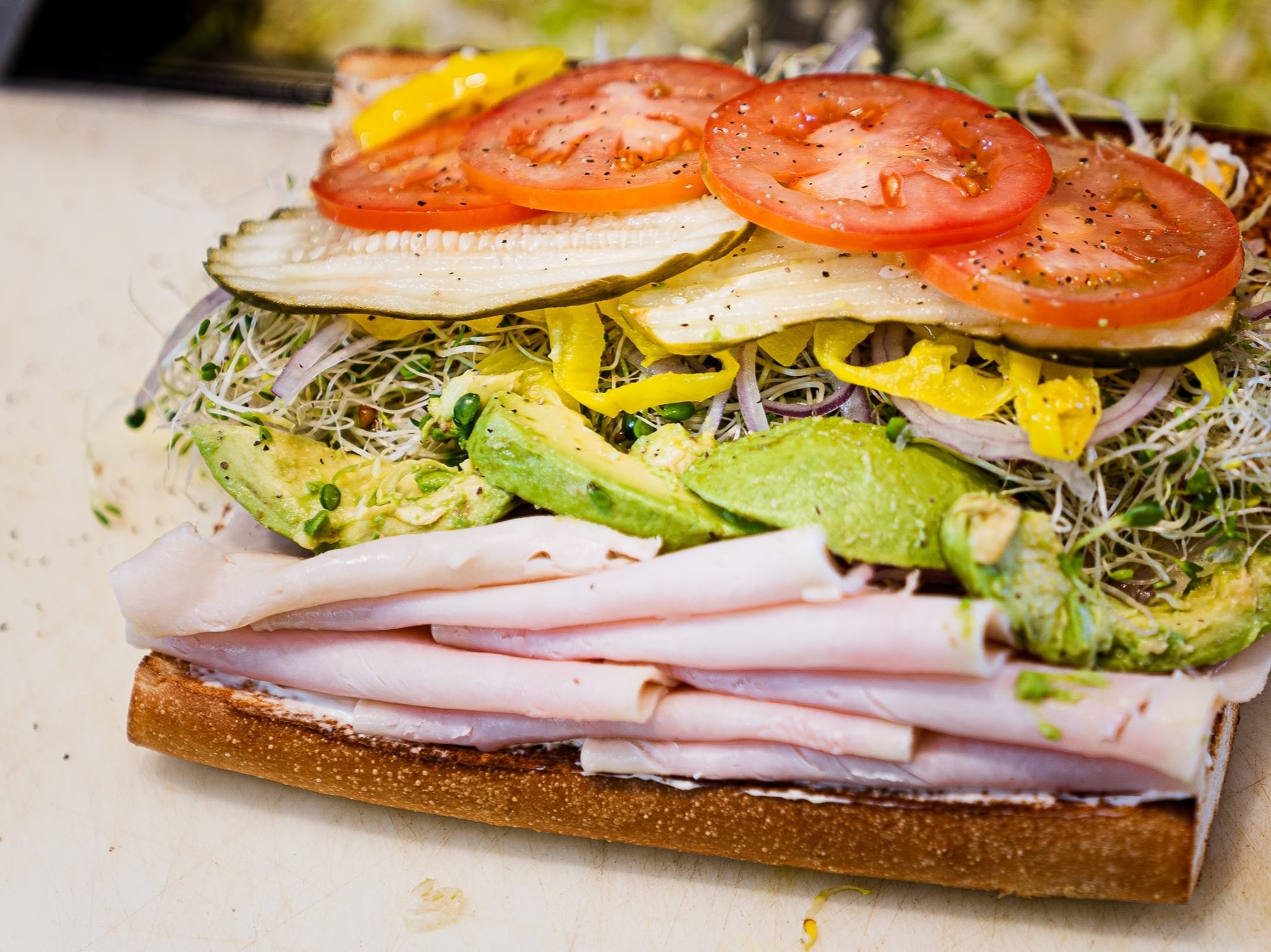 Turkey Avocado Sprouts & Cream Cheese