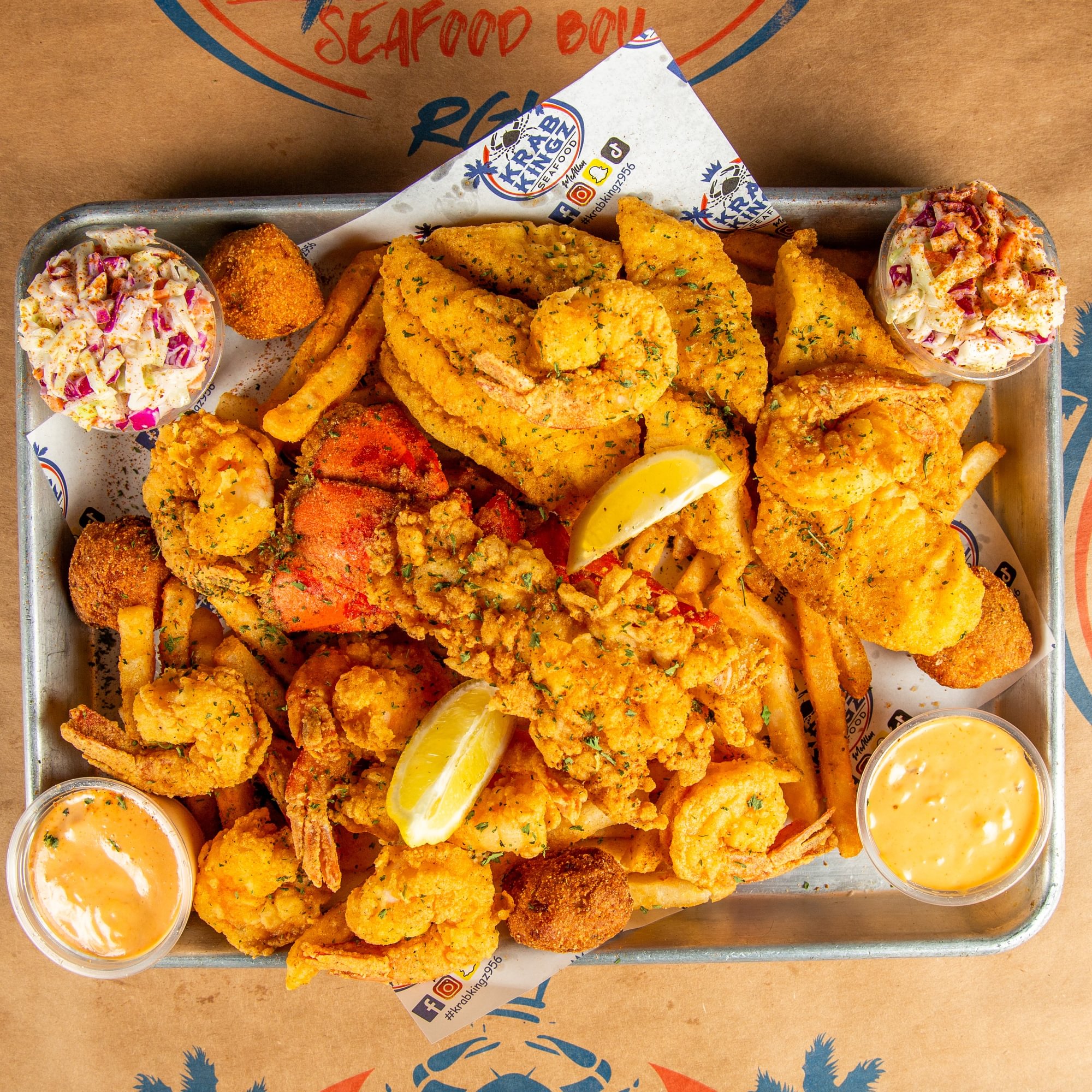 Fried Lobster, Fish & Shrimp