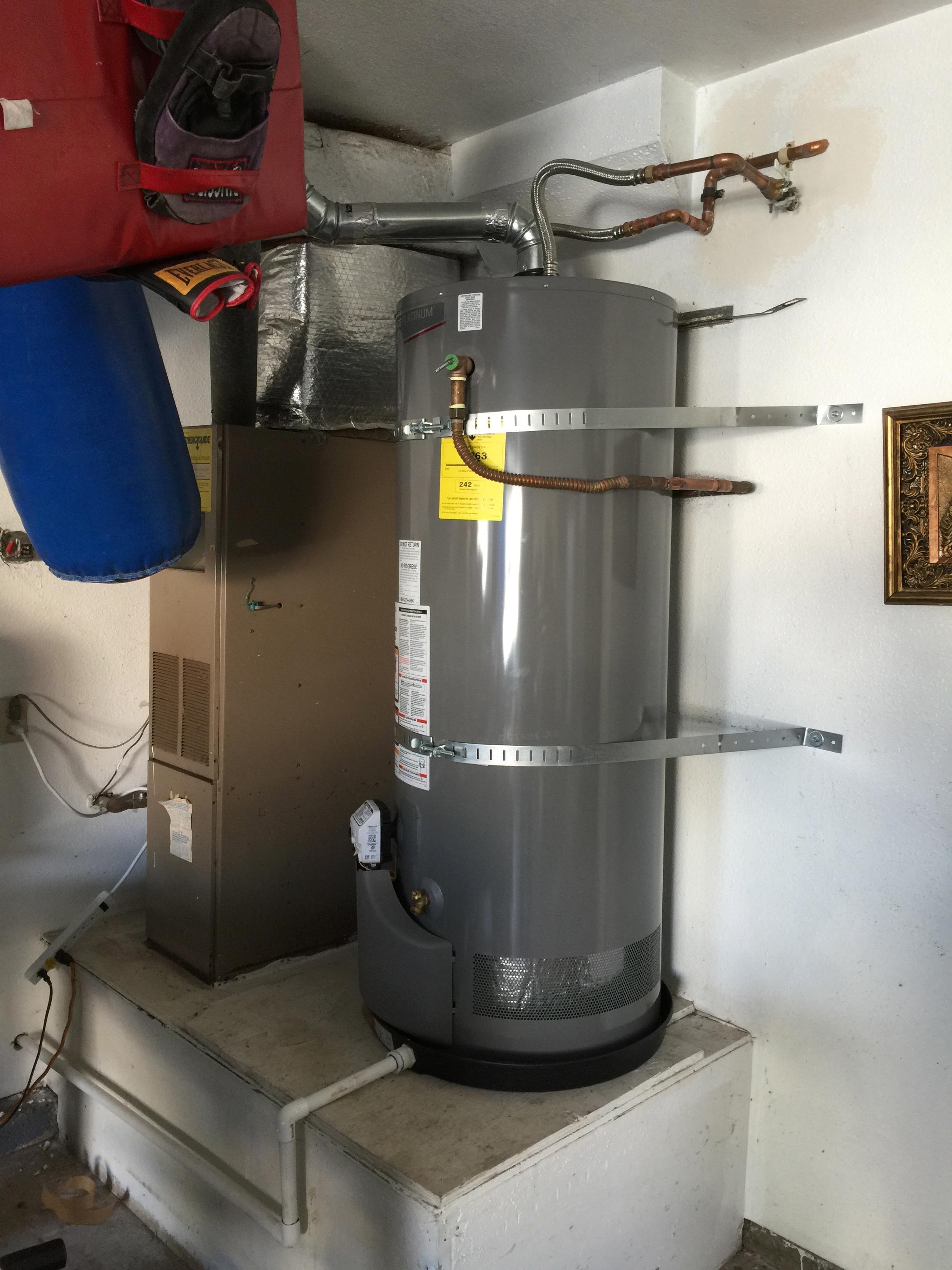 Water heater installation up to plumbing code
