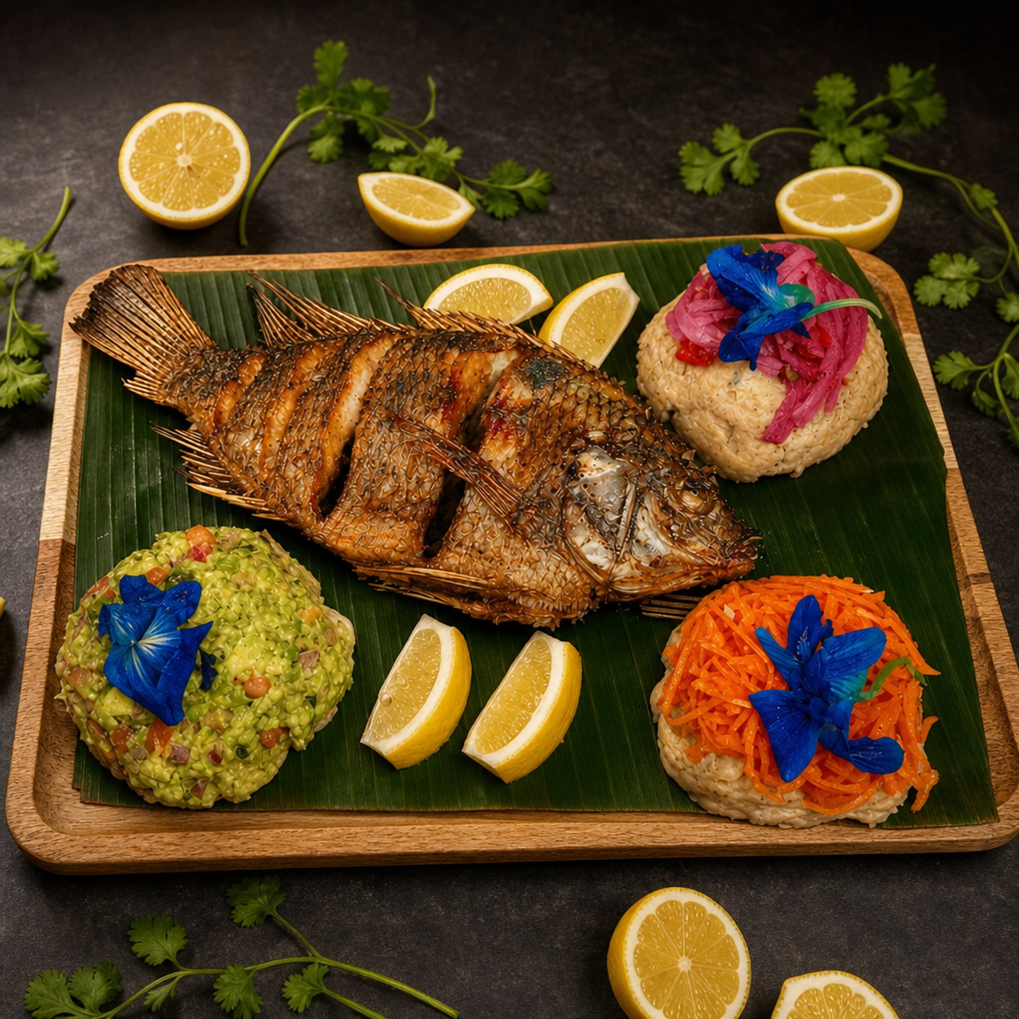 Port Santos - Whole Fried Fish with Mangú