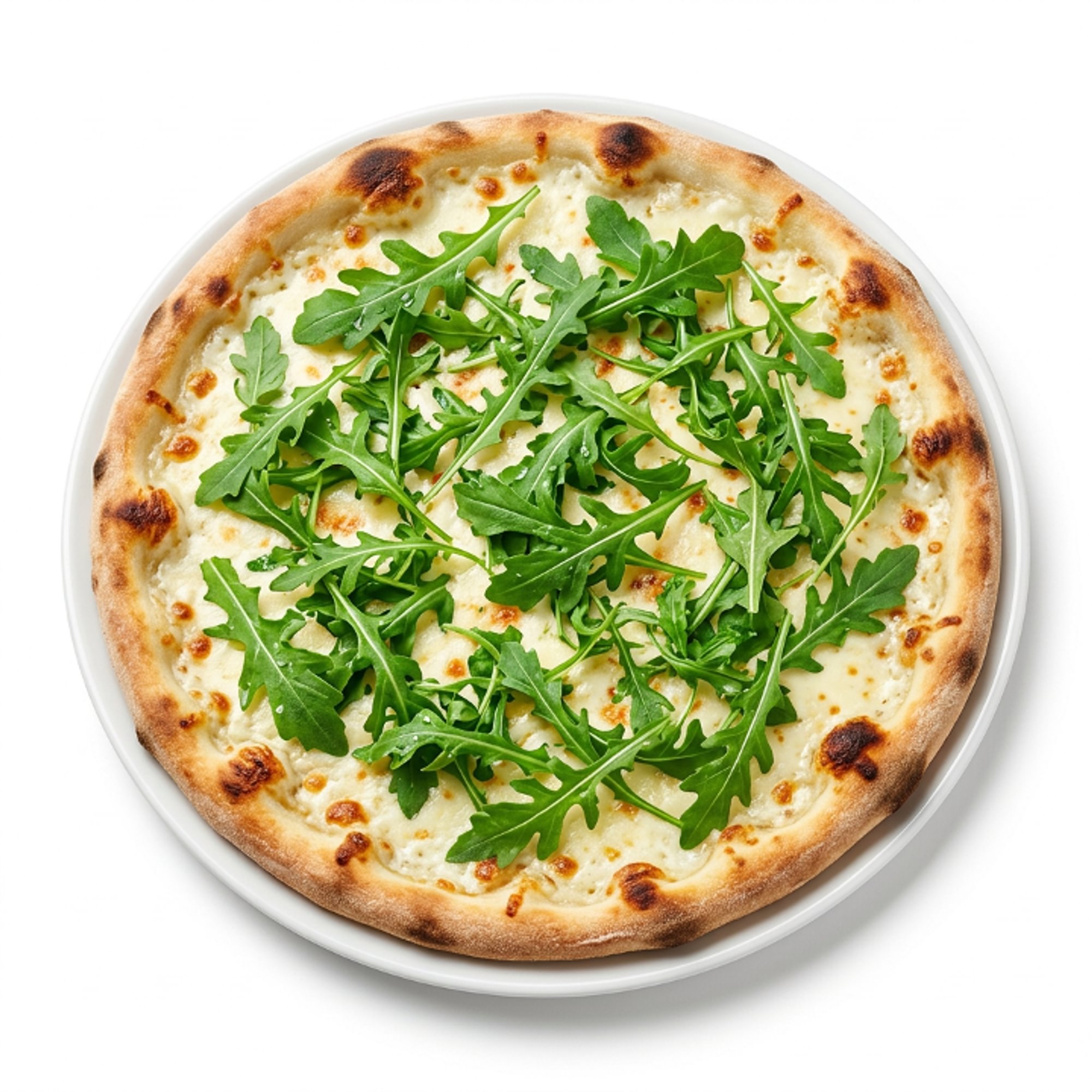 White mozzarella, goat cheese & arugula