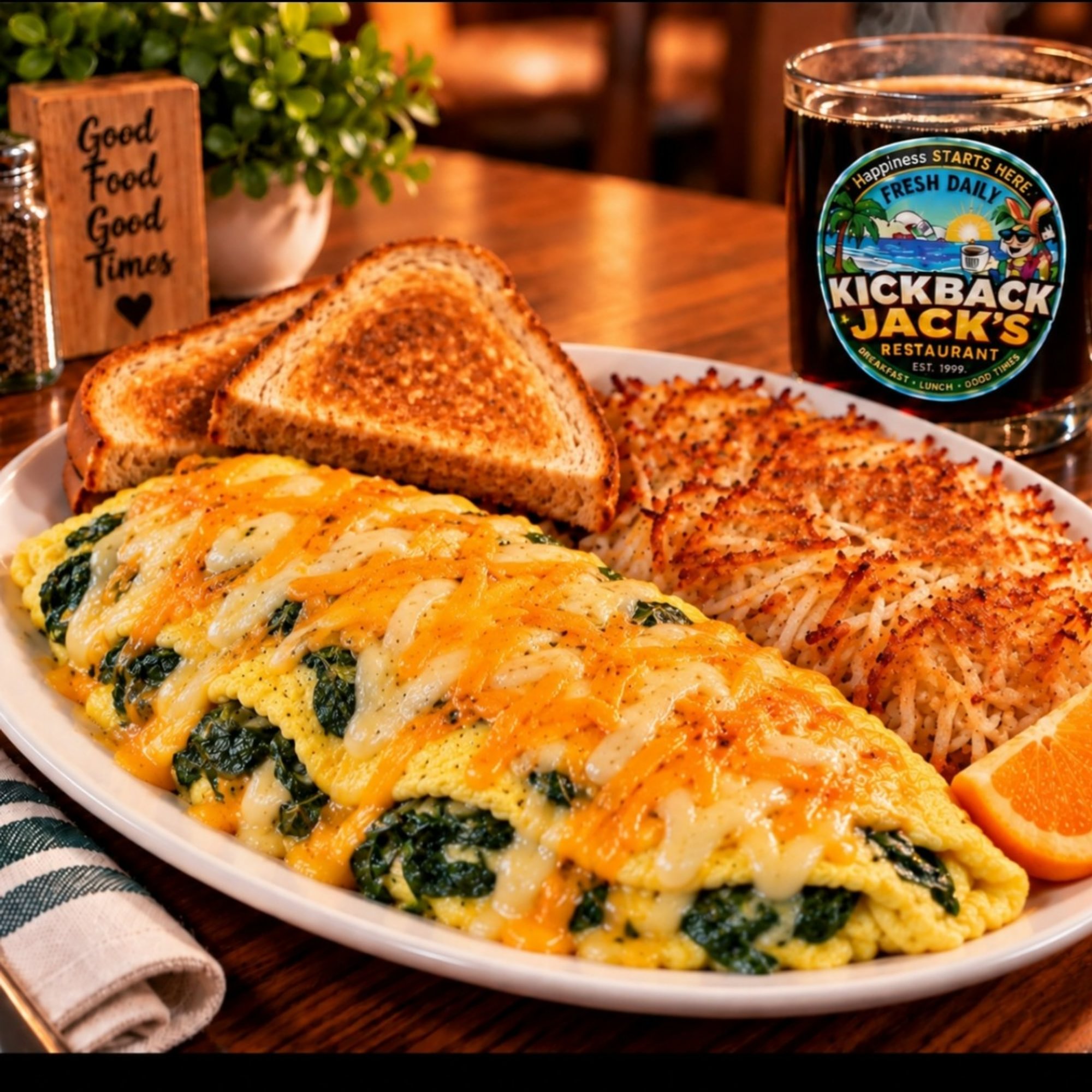 Spinach Omelette
