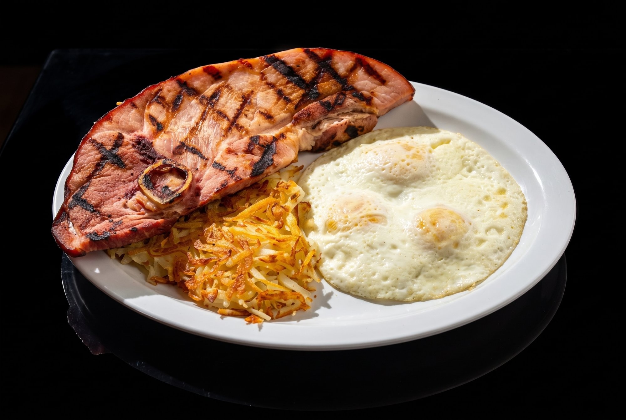 Ham Steak & Eggs
