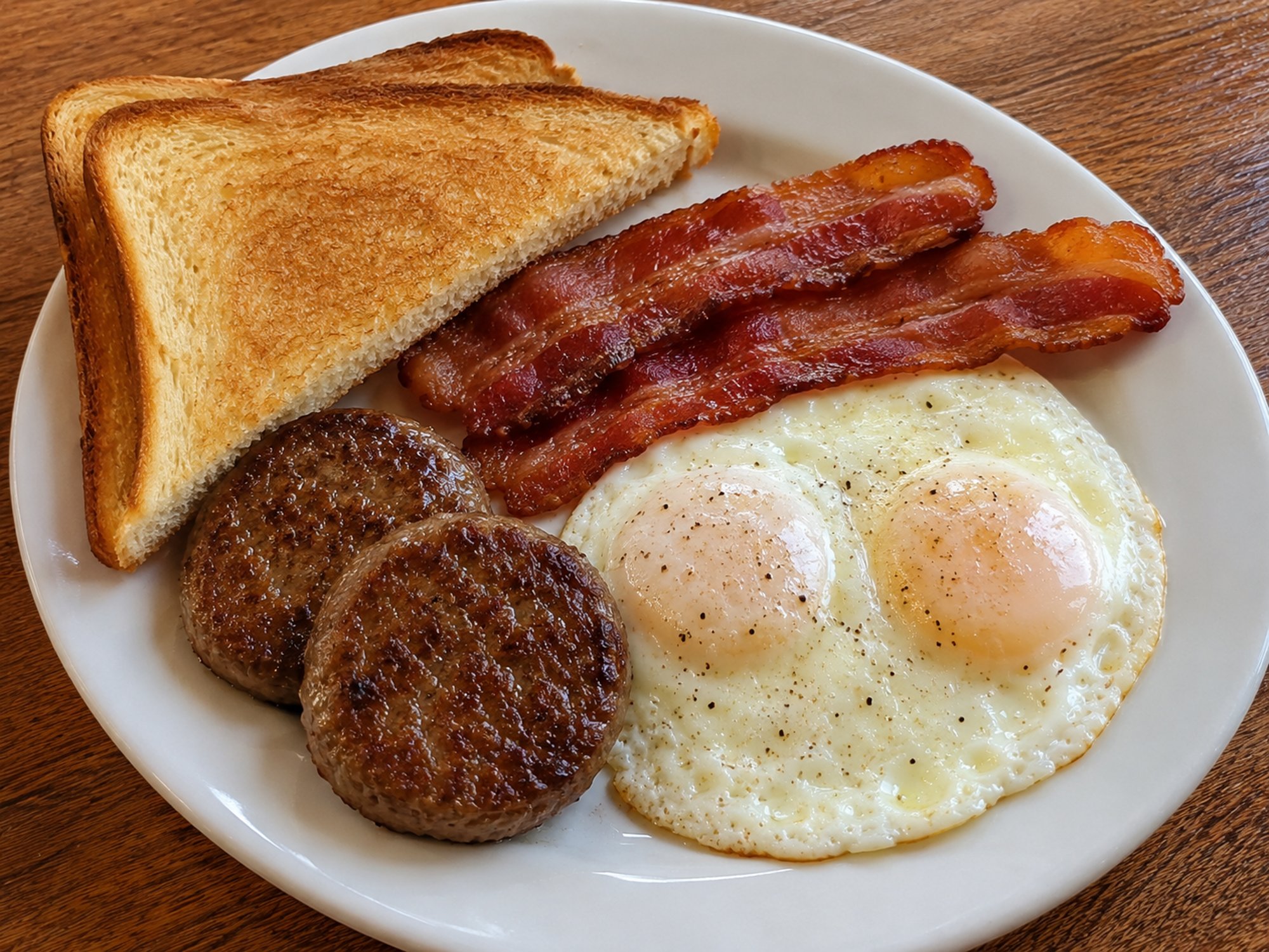 Set 1: 2 Eggs, 2 Bacon & 2 Sausage