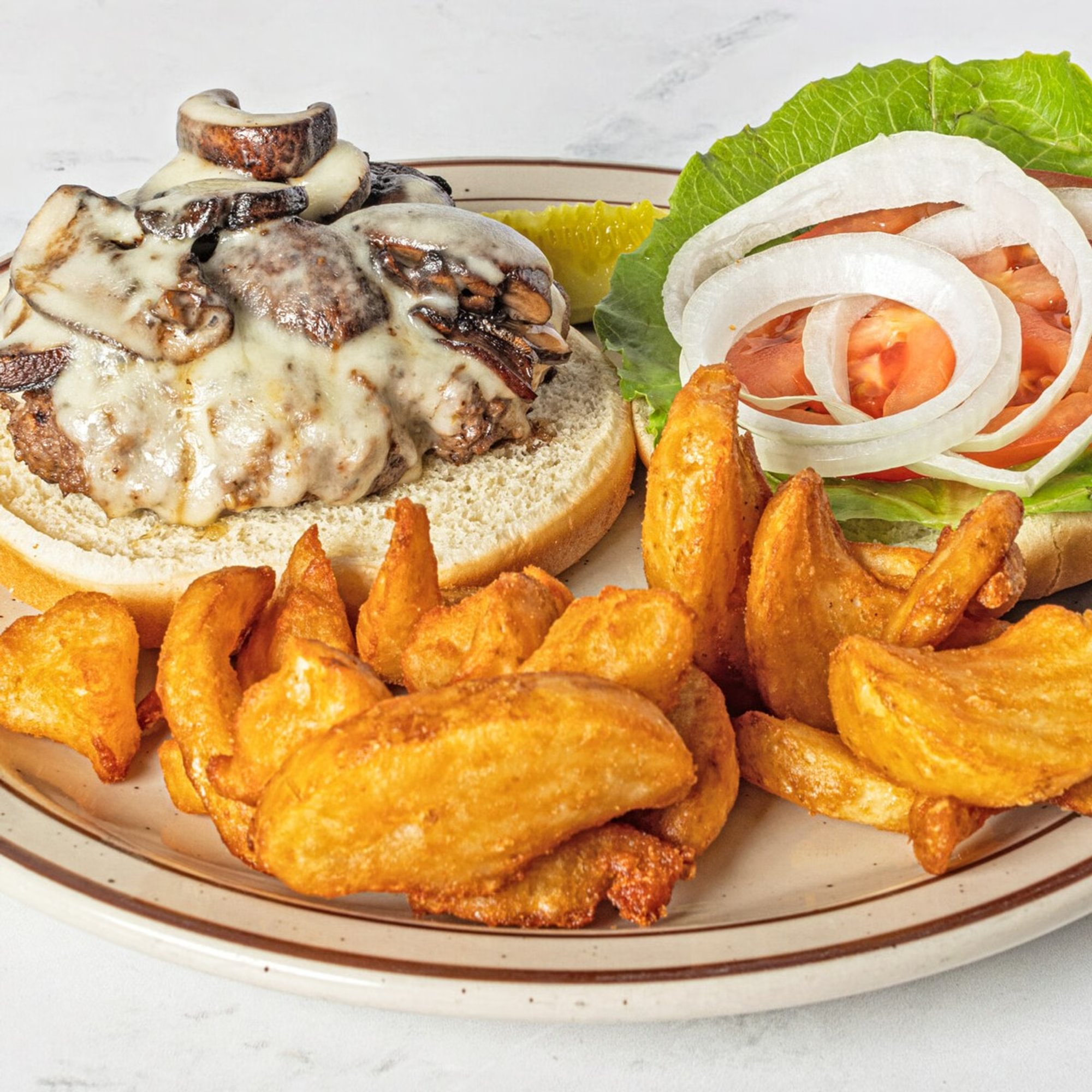 Mushroom Swiss Burger