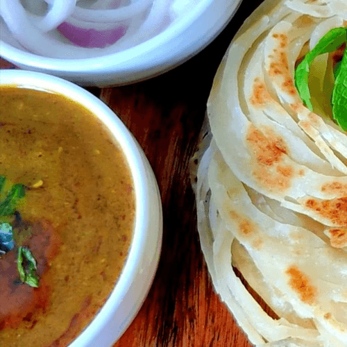 Kerala Paratha with Veg Curry