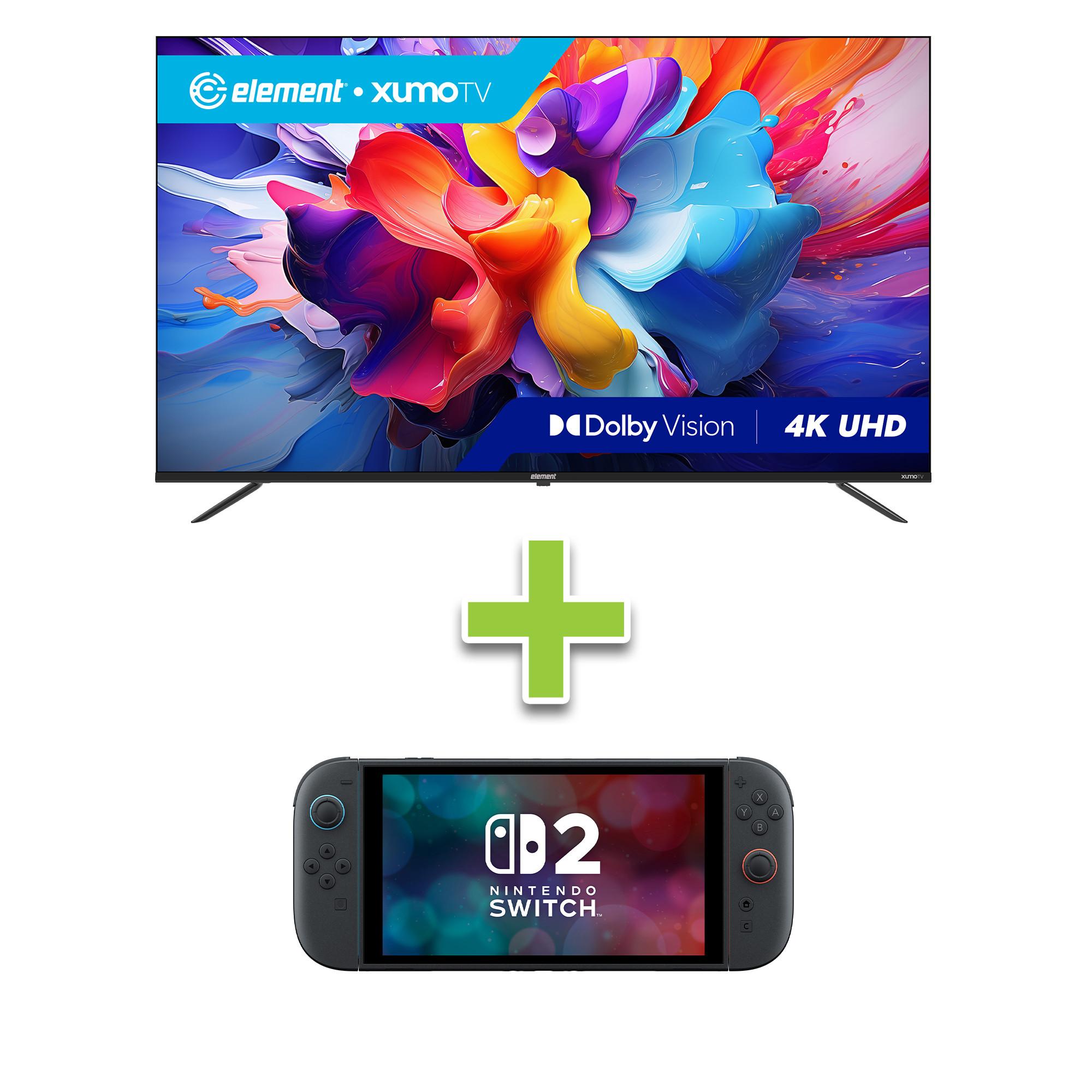 Element 65" 4K UHD Frameless Xumo Smart TV & Nintendo Switch 2 256GB Console