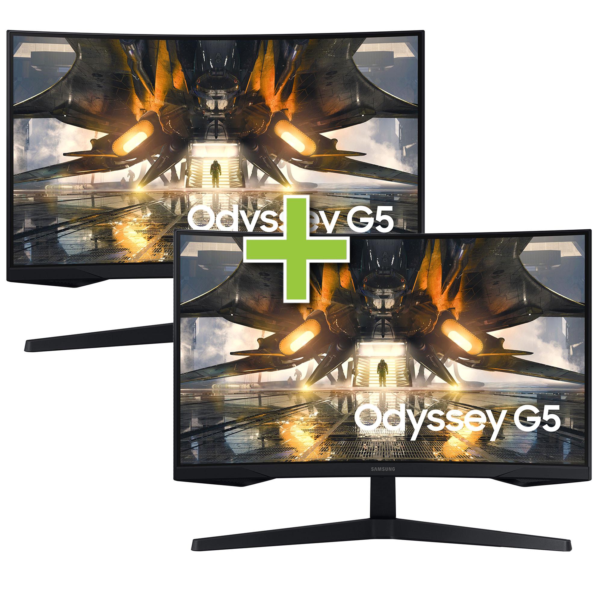 Two Samsung 27" Curved Gaming Monitors
