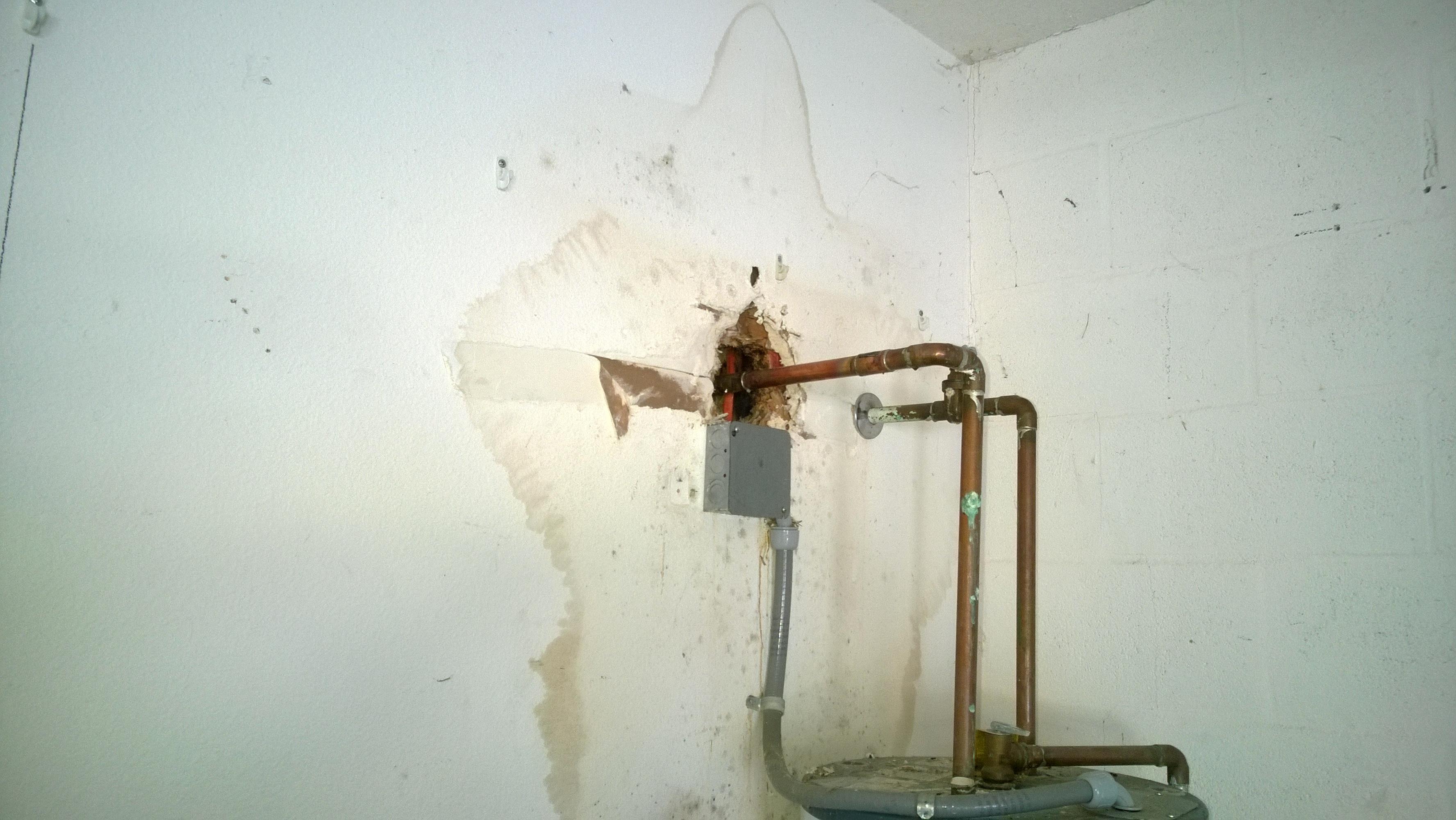Pipes leaking in the wall