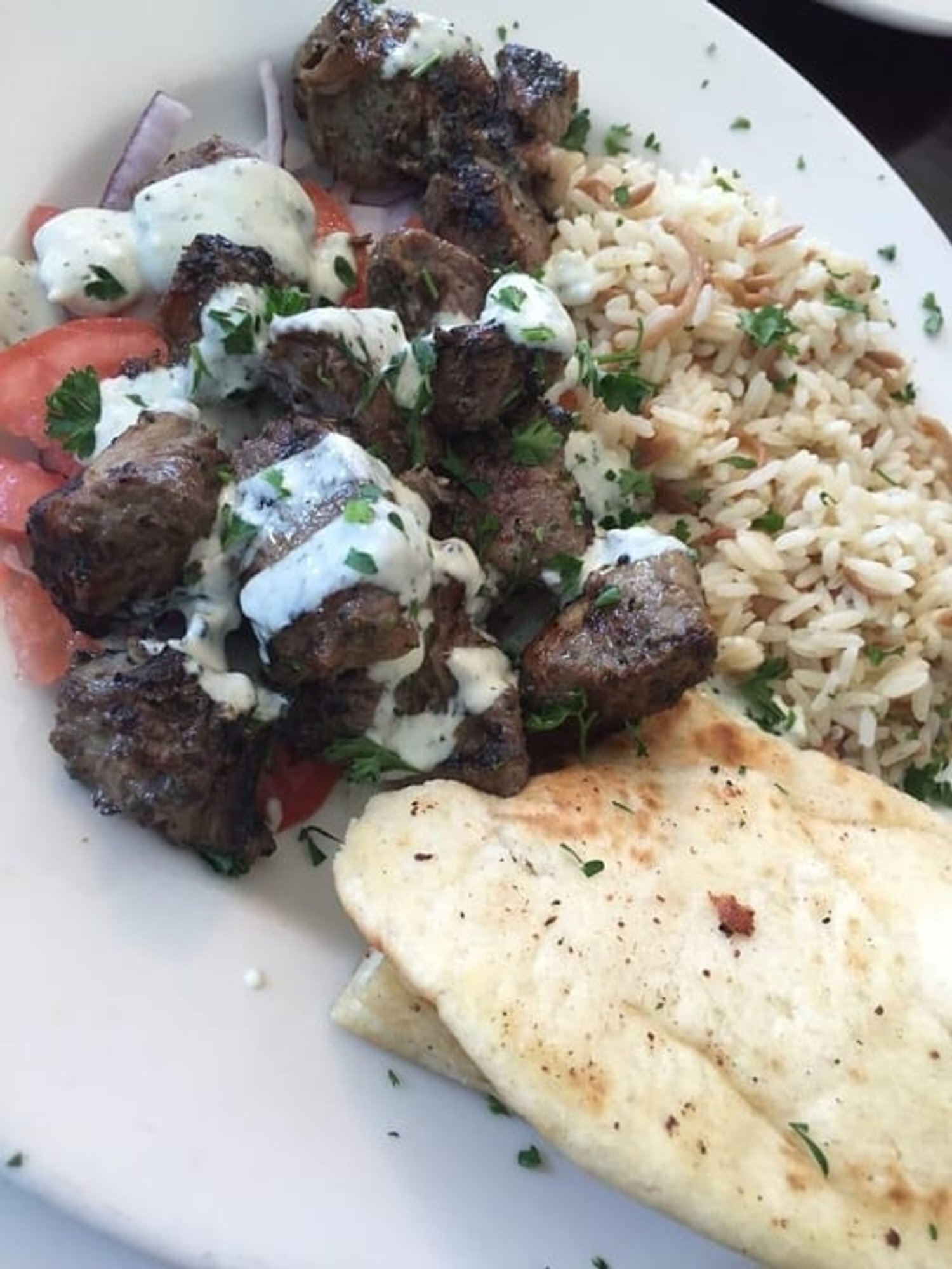 Lamb Souvlaki Plate
