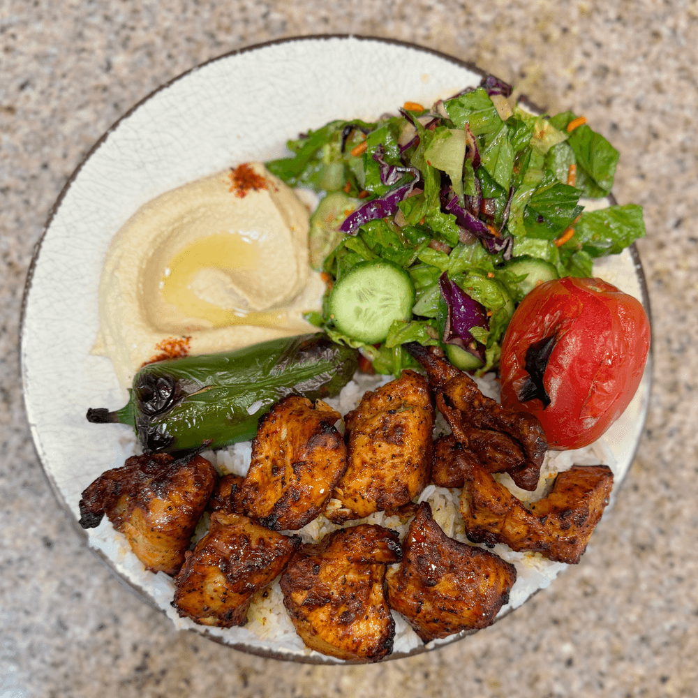 Spicy Chicken Kabob Plate