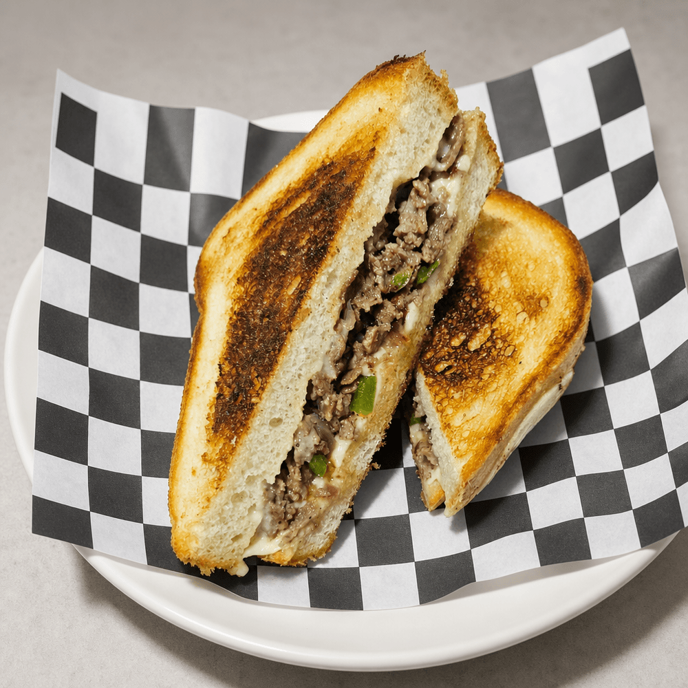Cheesesteak Grilled Cheese