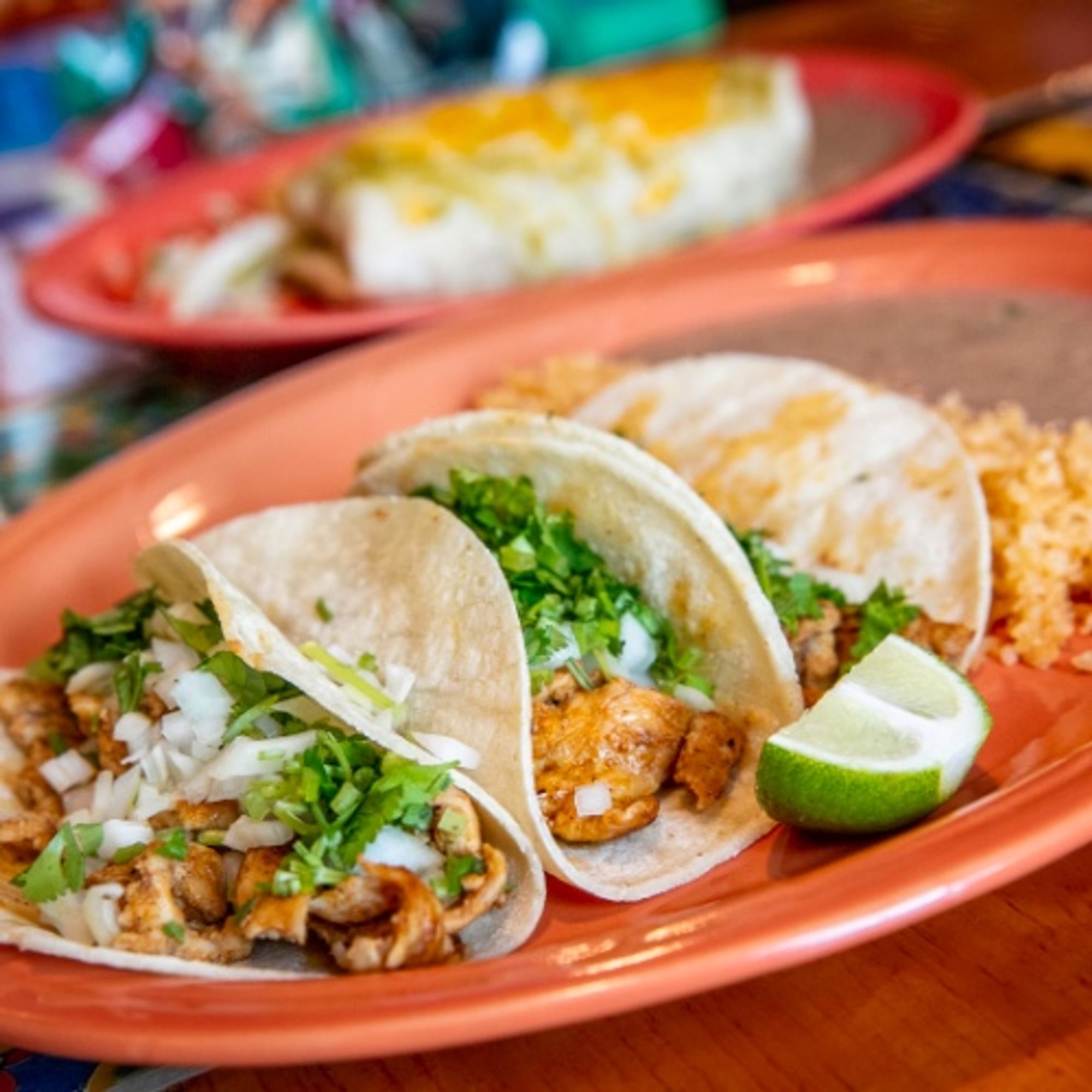 Lunch 3 Tacos with Rice & Beans