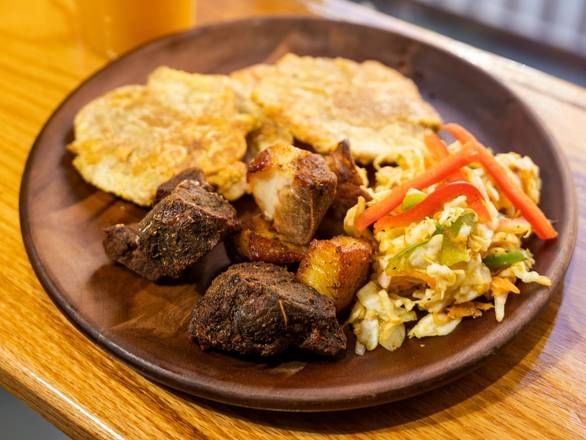 LG Fried Pork (8) (Griot) w/ 6 Plantain