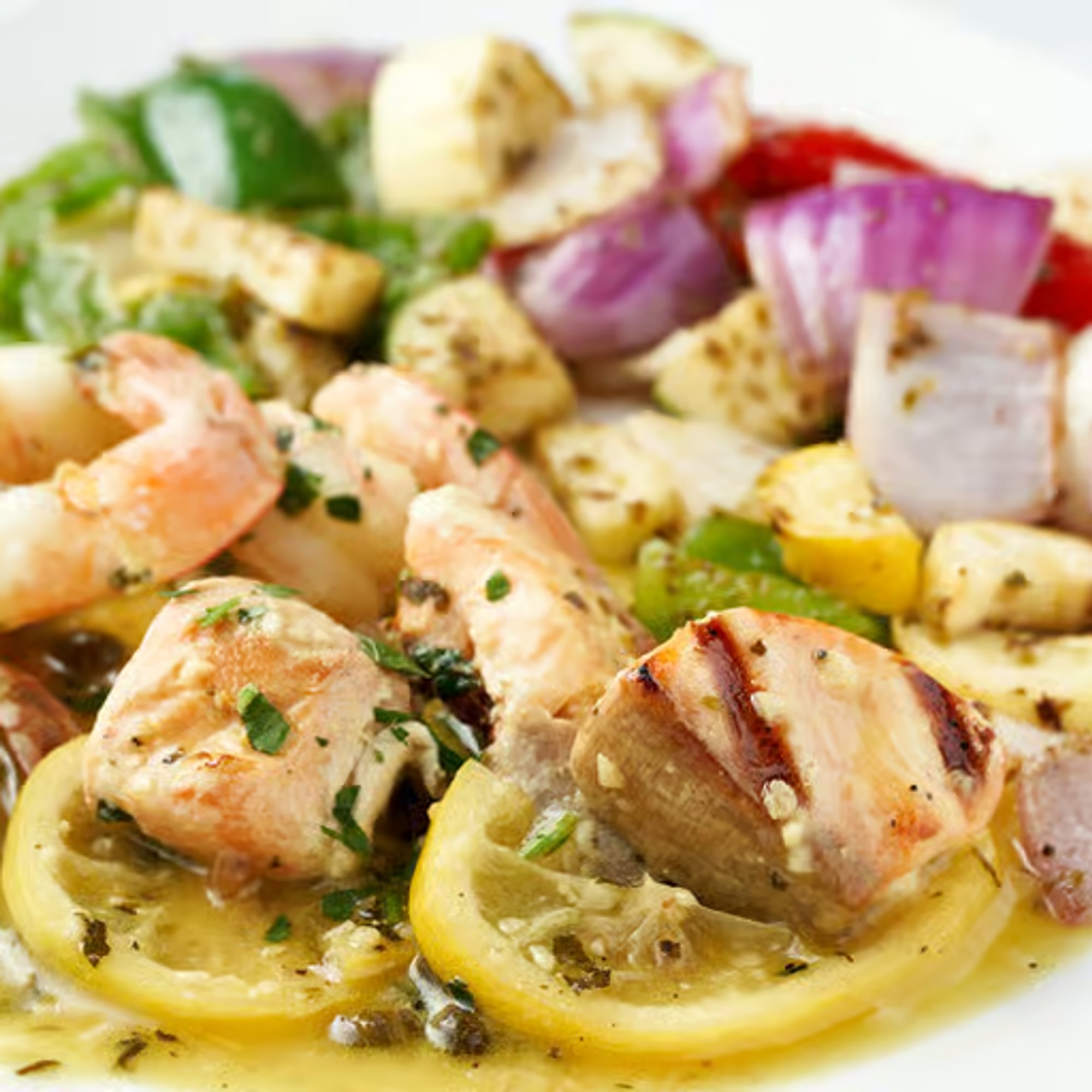 Salmon & Shrimp Kabob