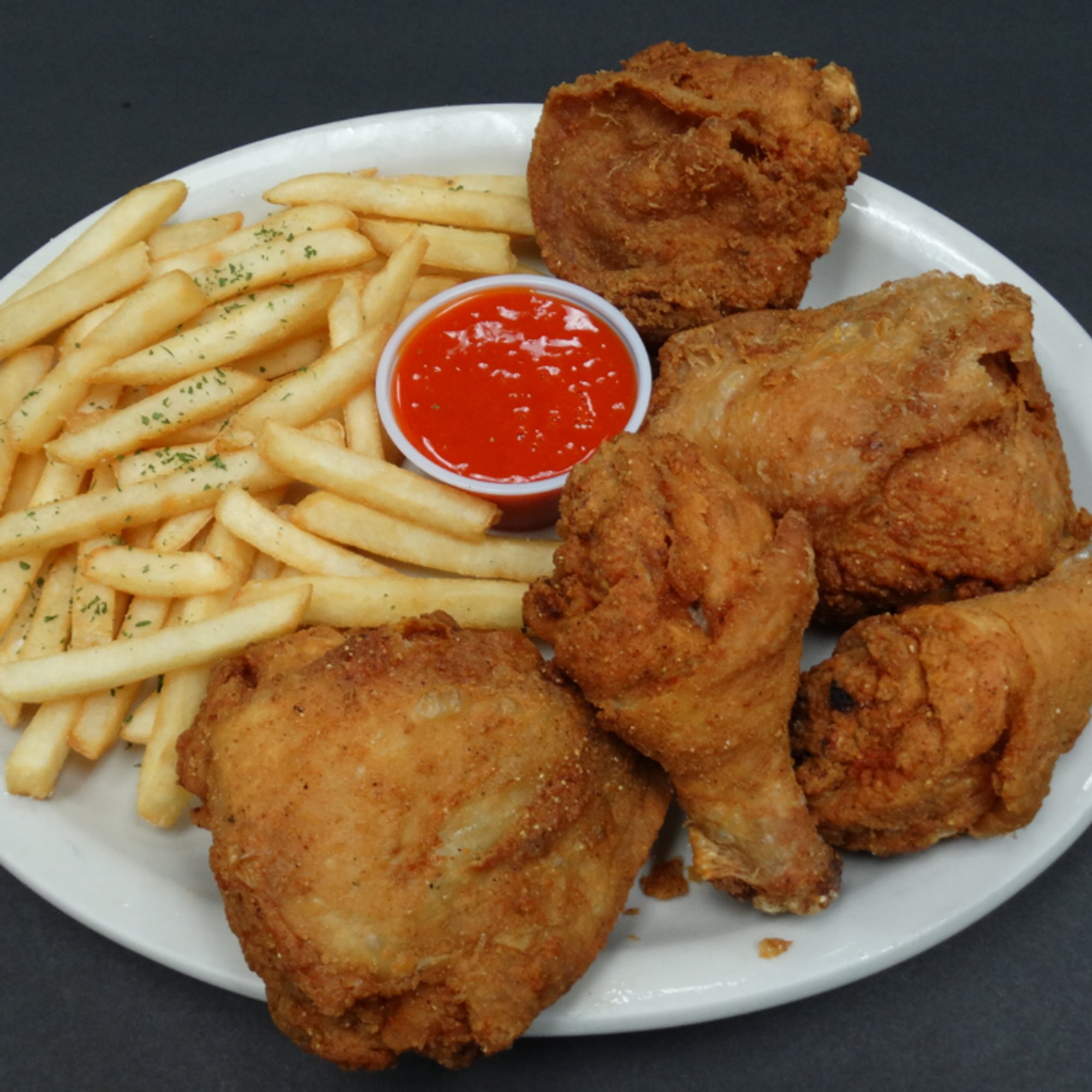 Fried Chicken and Fries