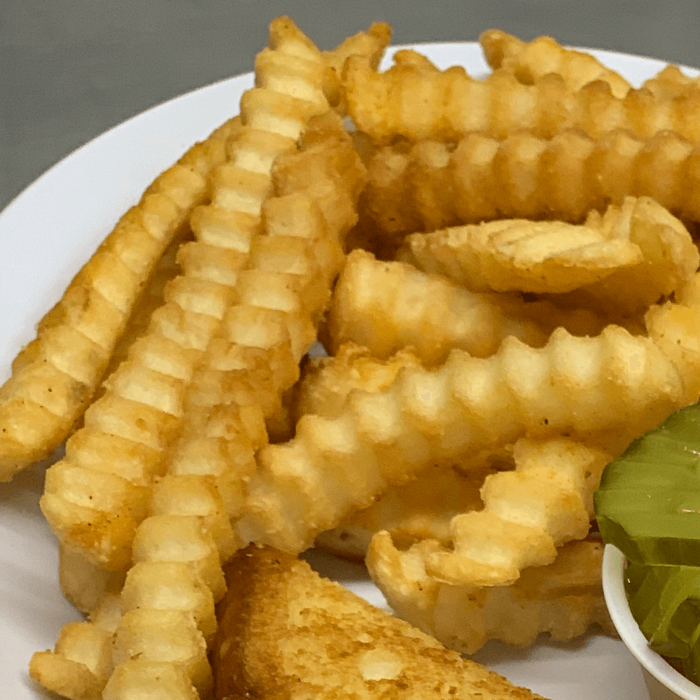 Crinkle Cut Fries with Seasoning Salt