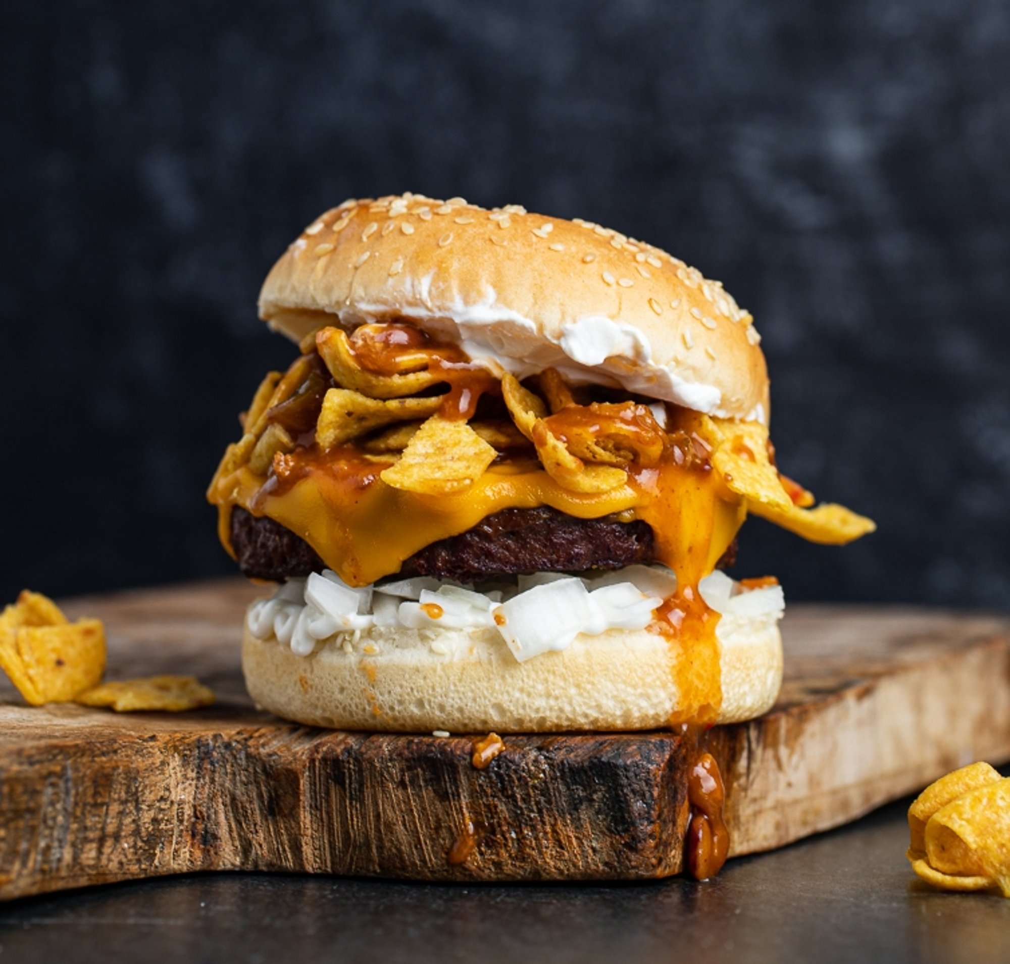 Chili Burger !!!FRITOS!!!