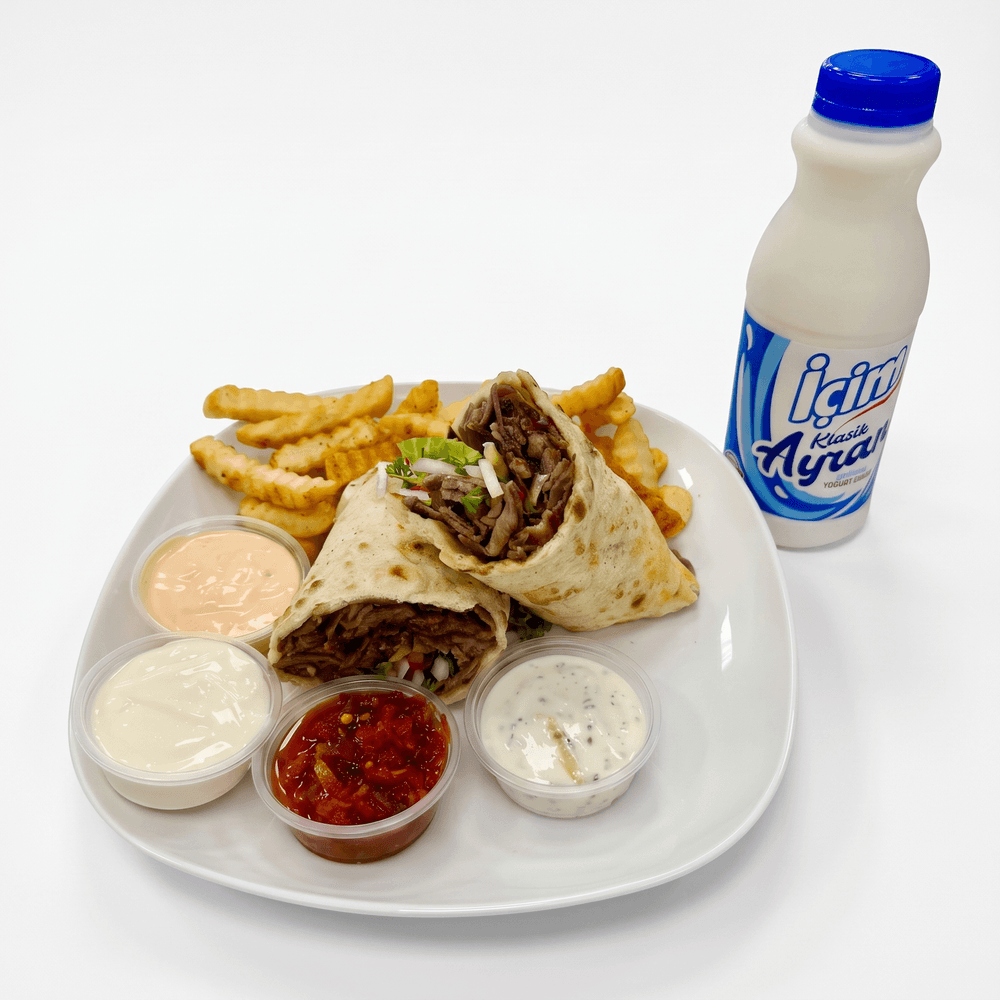 Beef and Lamb Pita Combo with Ayran