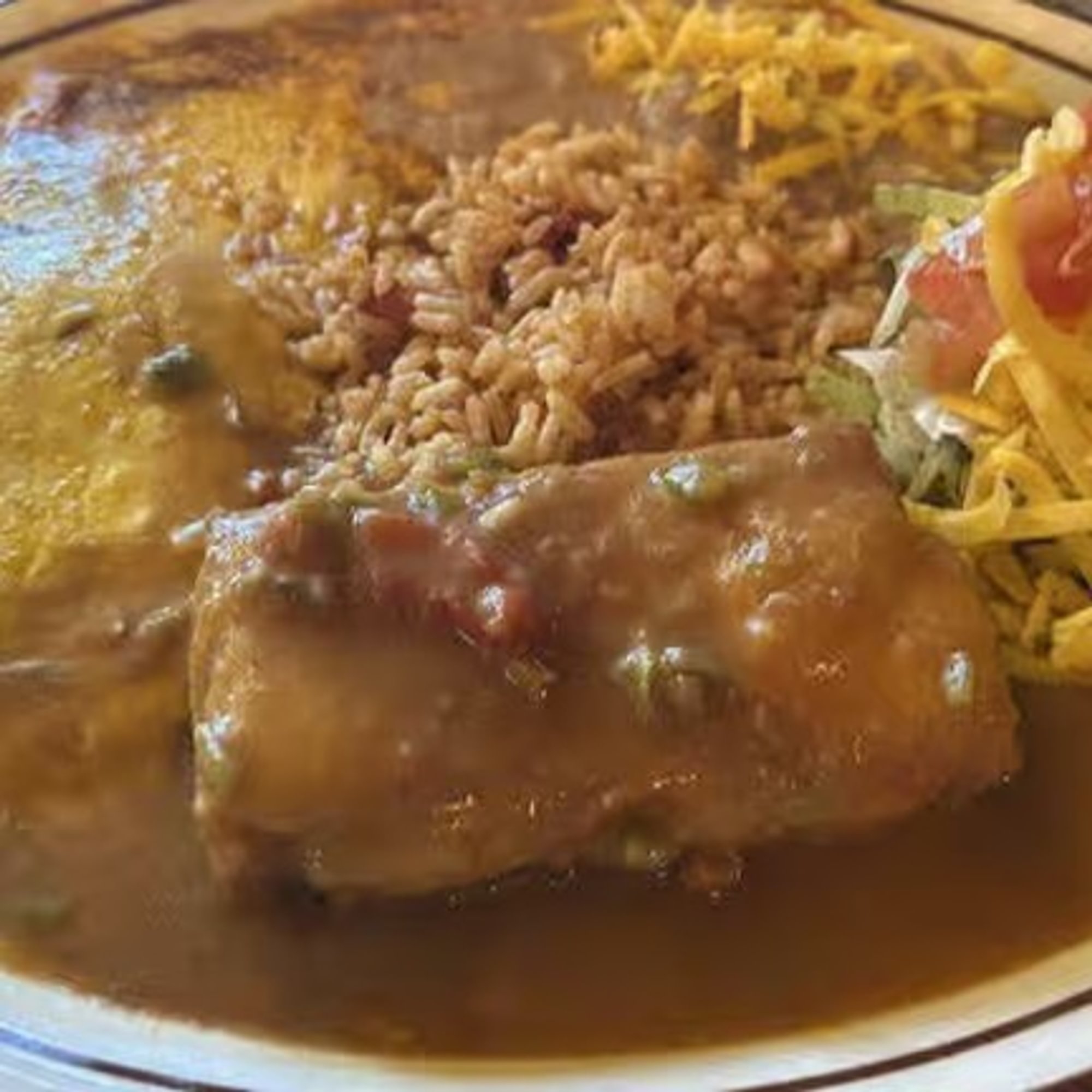 Vegetarian Cheese Enchilada Plate (3)