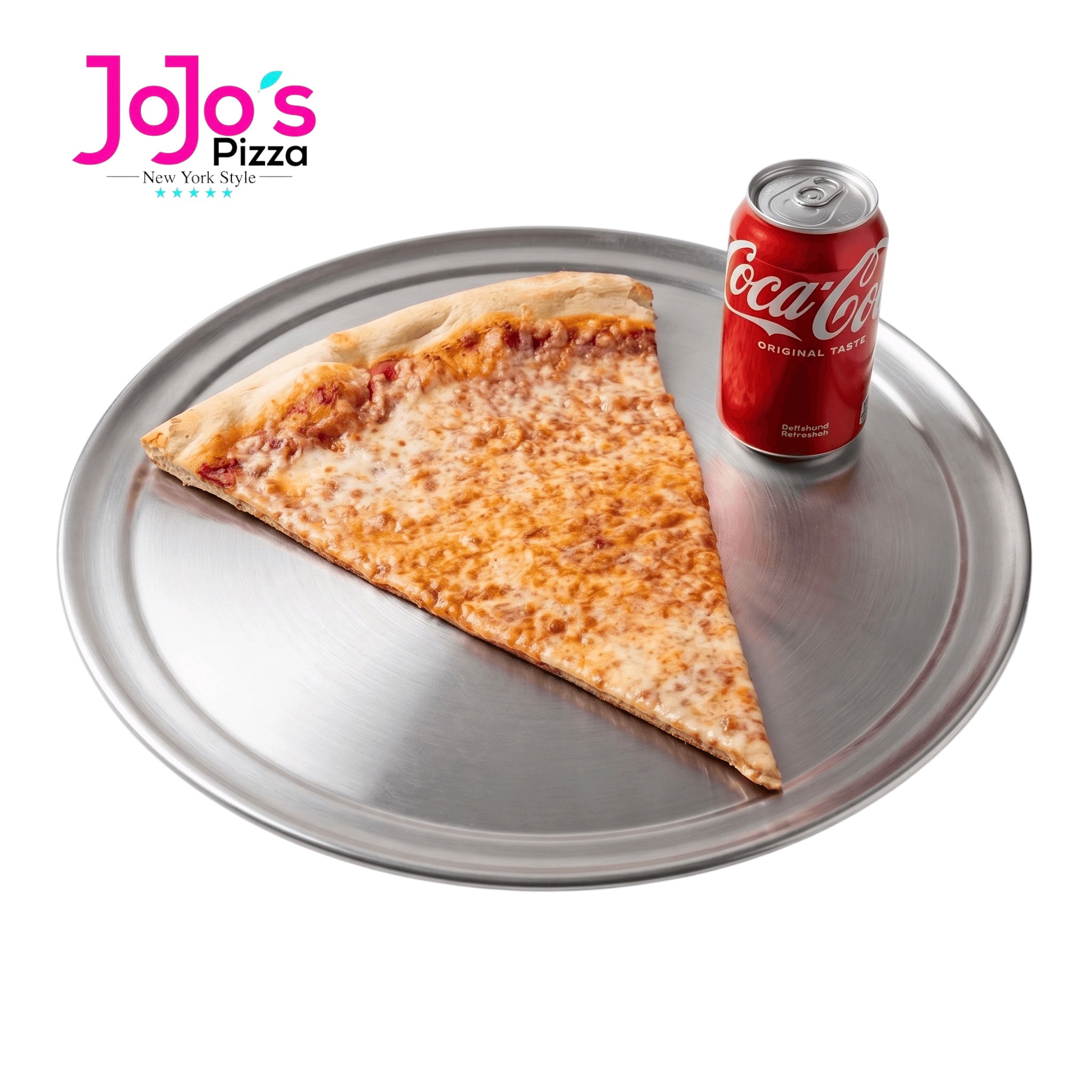 1 NY Cheese Slice & Can of Soda