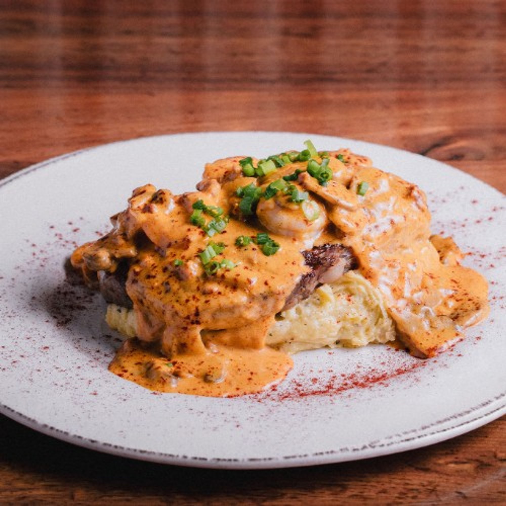 Steak & Shrimp Diavolo "The Devil's Steak"