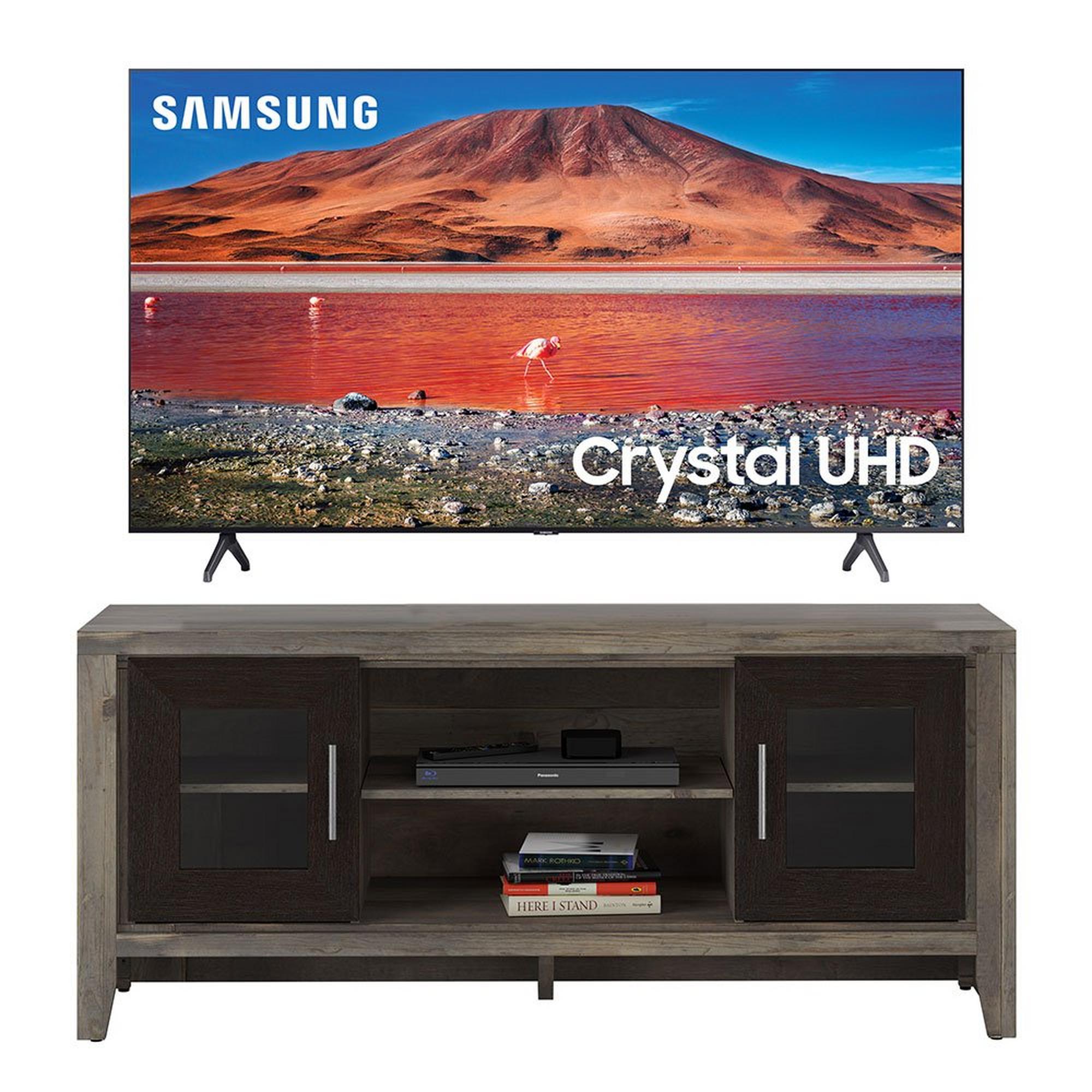 65" Samsung UHD 4K Smart TV w/ Modesto II 60" TV Console