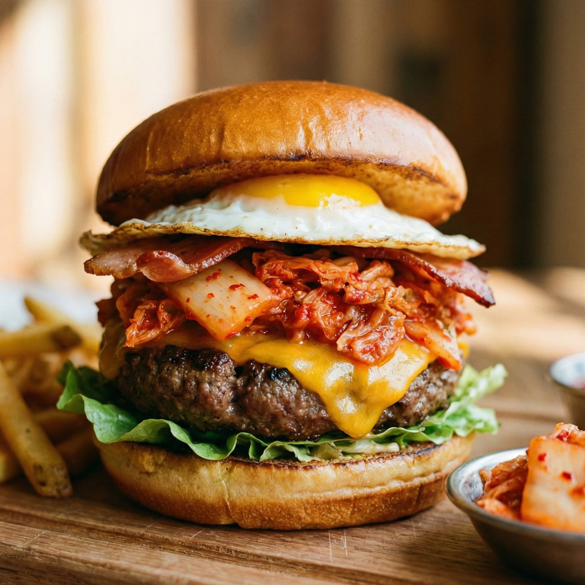 "Unbreakable Kimchi Schmidt" Burger