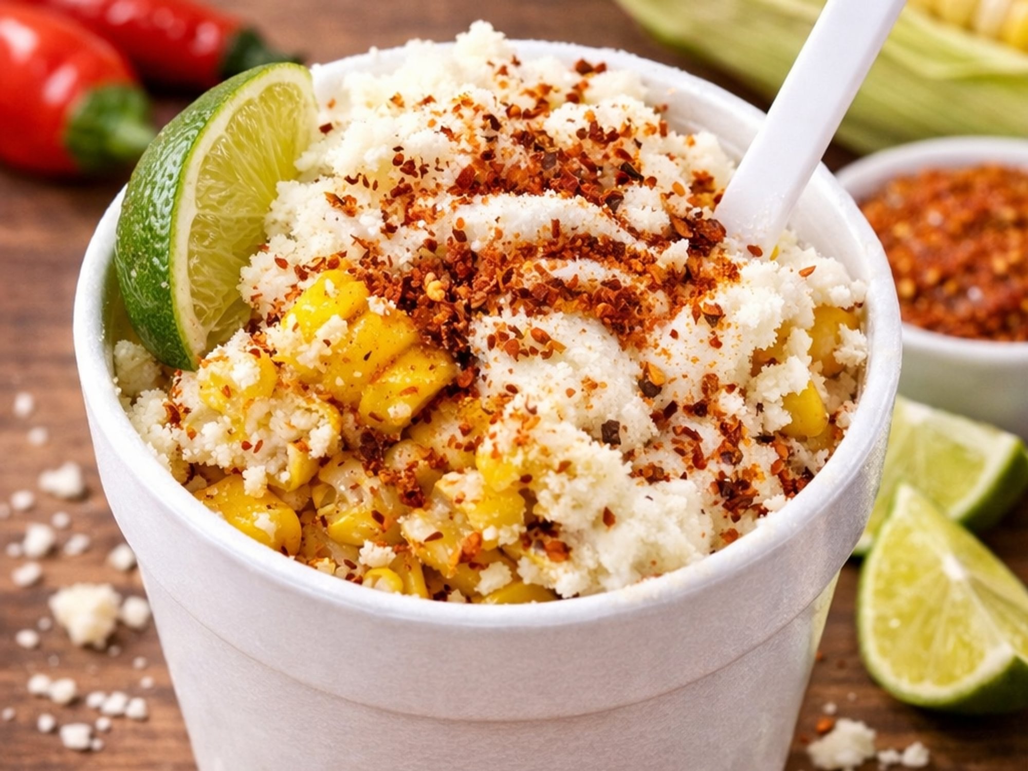 Elote Mexican Corn In Cup