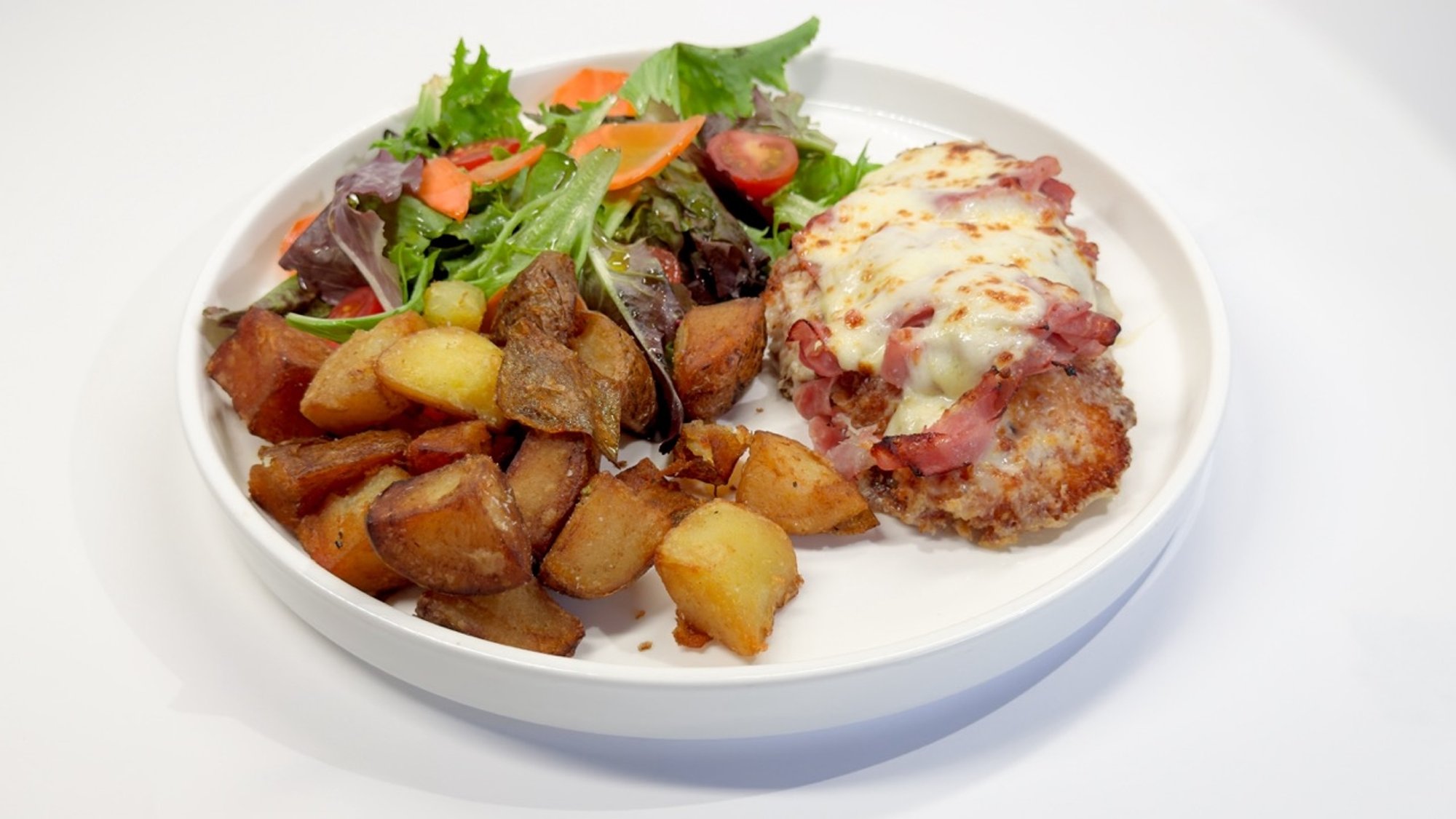 Chicken Milanese Alfredo with Ham