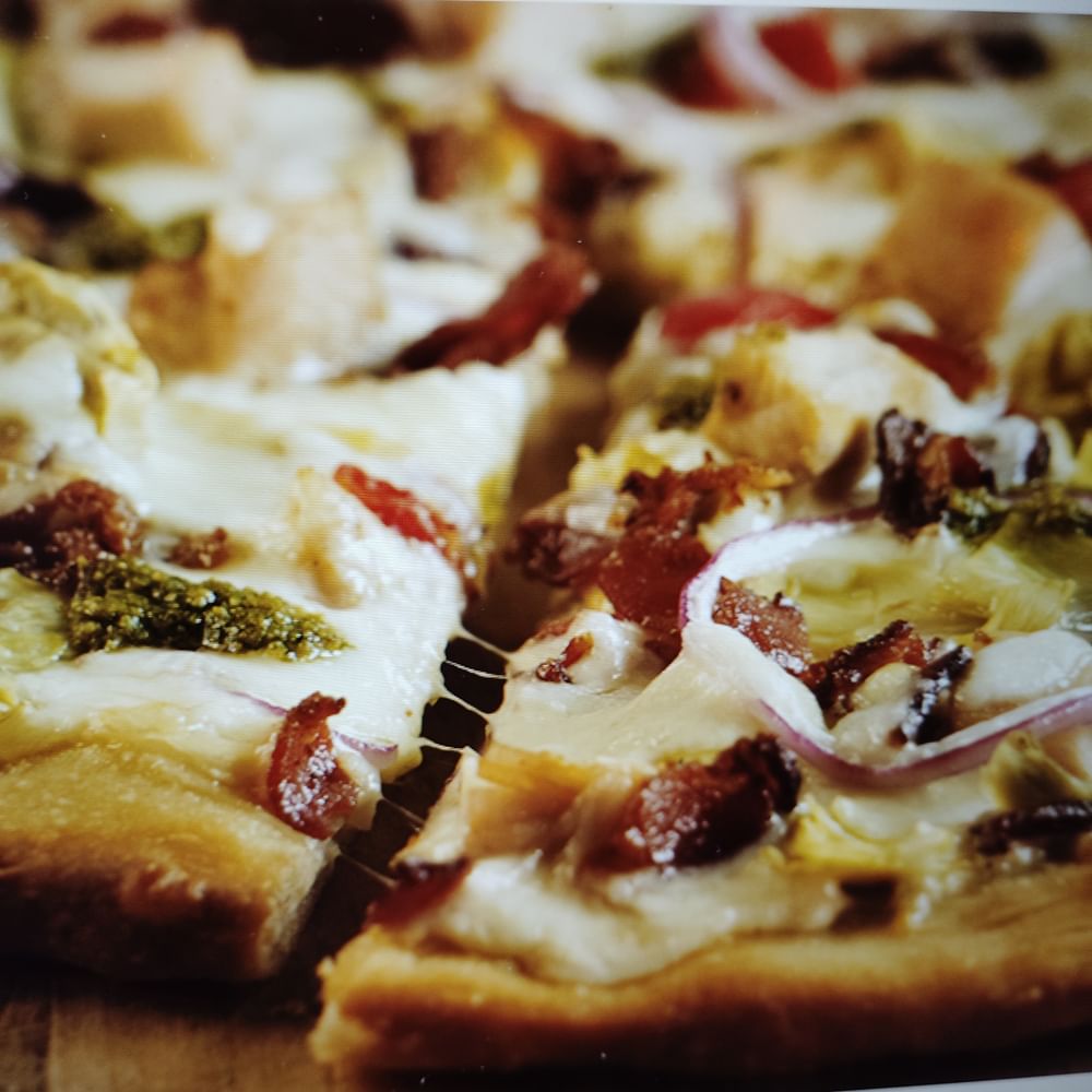 Chicken Basil Pesto Pizza