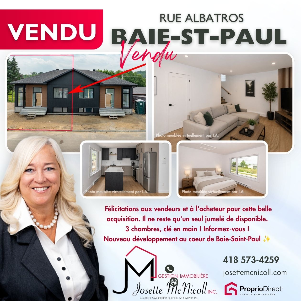 Josette McNicoll - Courtier immobilier, Proprio Direct Charlevoix