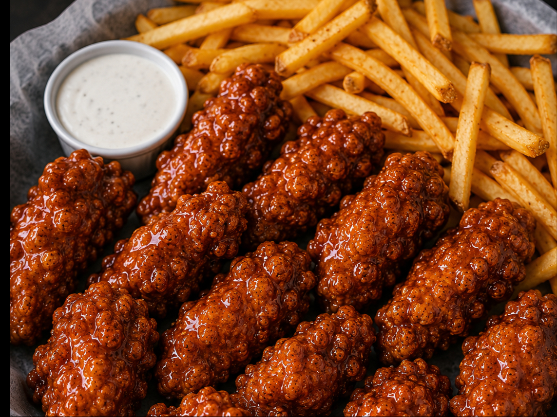 10 Lazy Wings w/ Fries