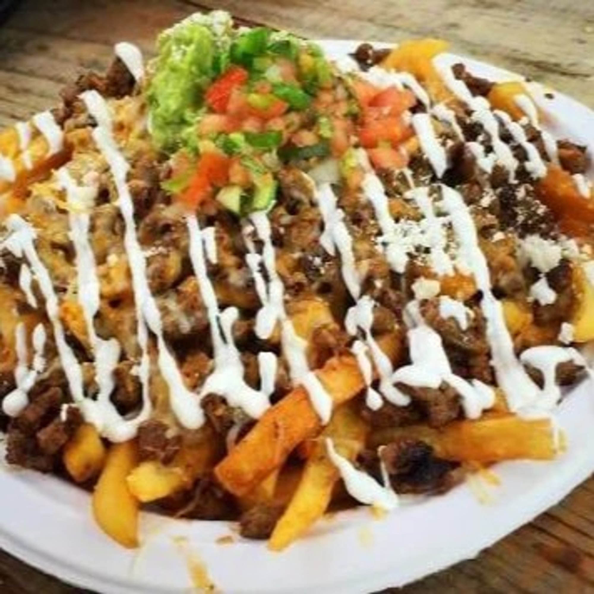 Cheese and Beans (Queso y Frijoles) California Fries