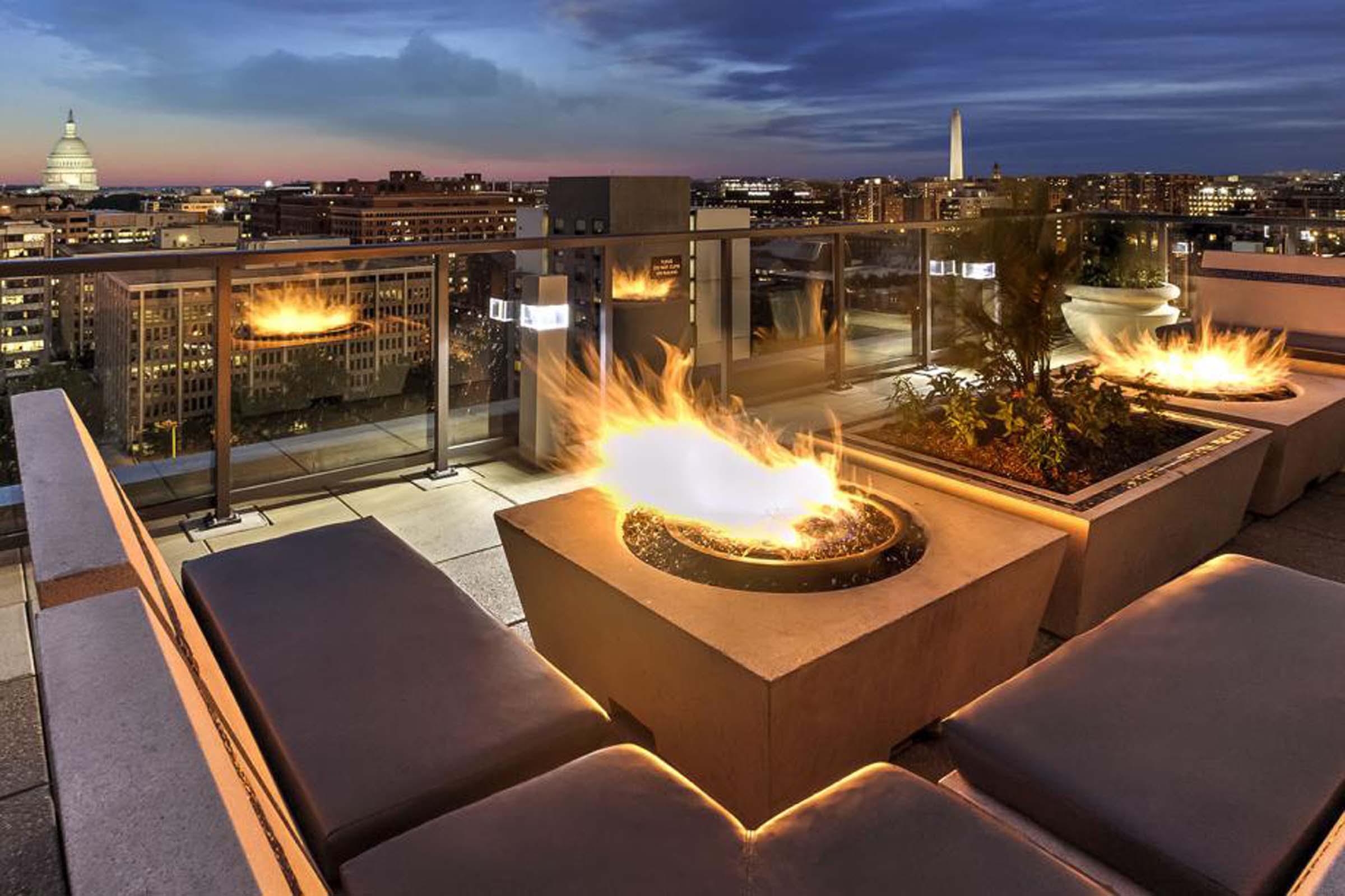 Rooftop fire