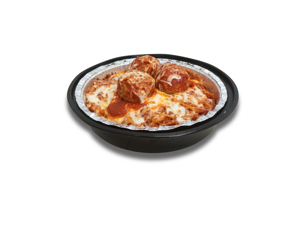Oven Baked Spaghetti & Meatballs