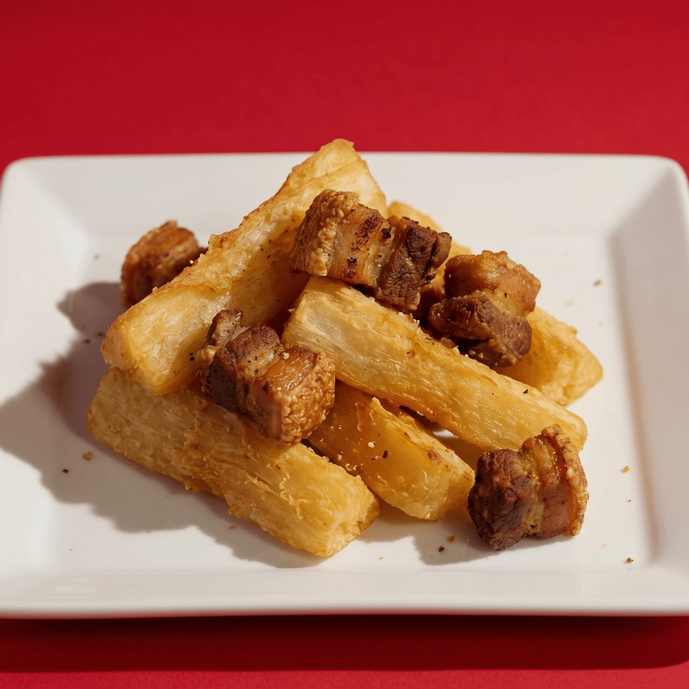 Yuca Frita Con Chicharrón