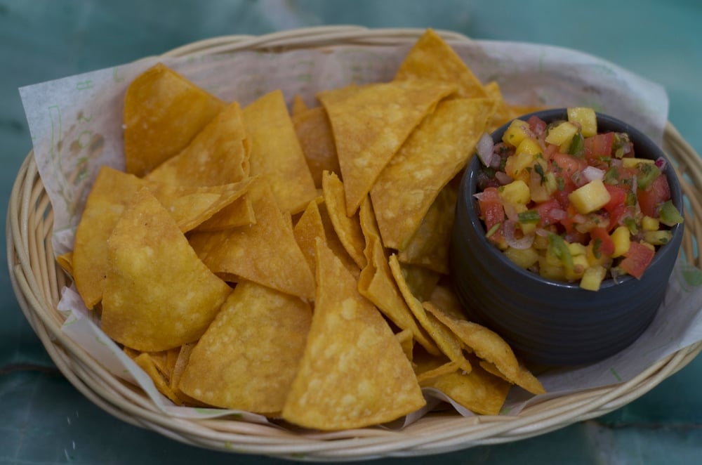 Tortilla Chips and Mango Pico de Gallo